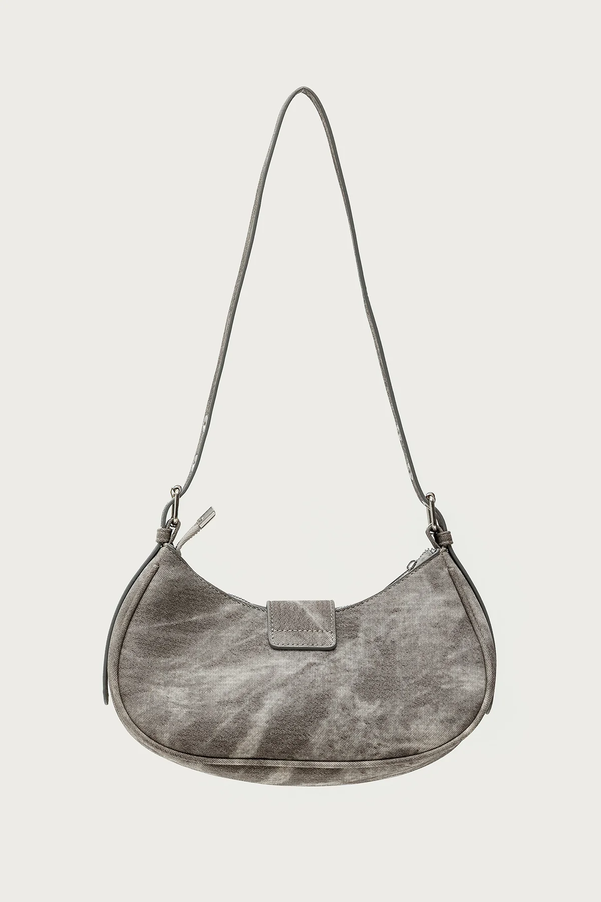 Washed Faux Leather Buckle Bag - Image 3