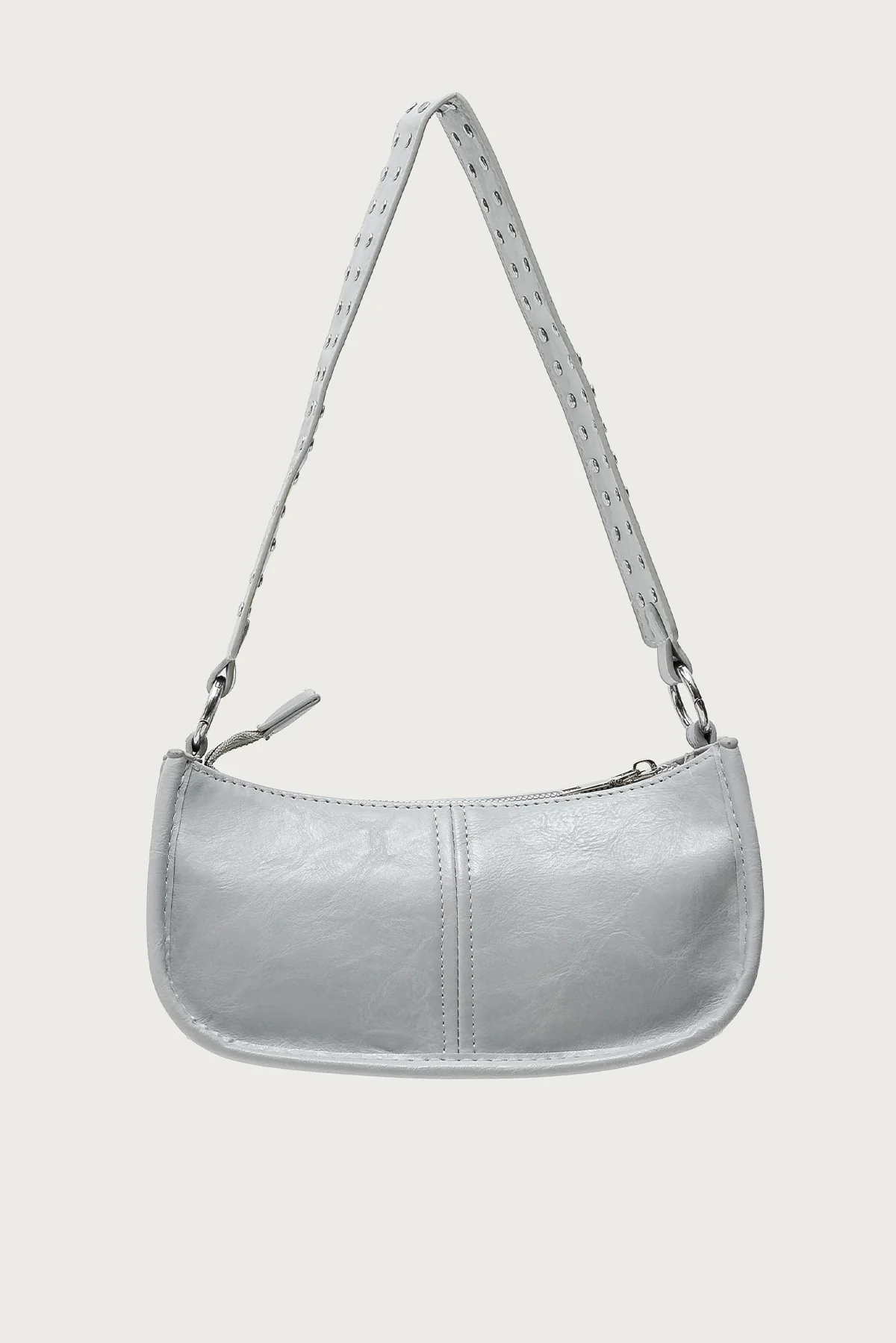 Studded Strap Faux Leather Bag - Image 5