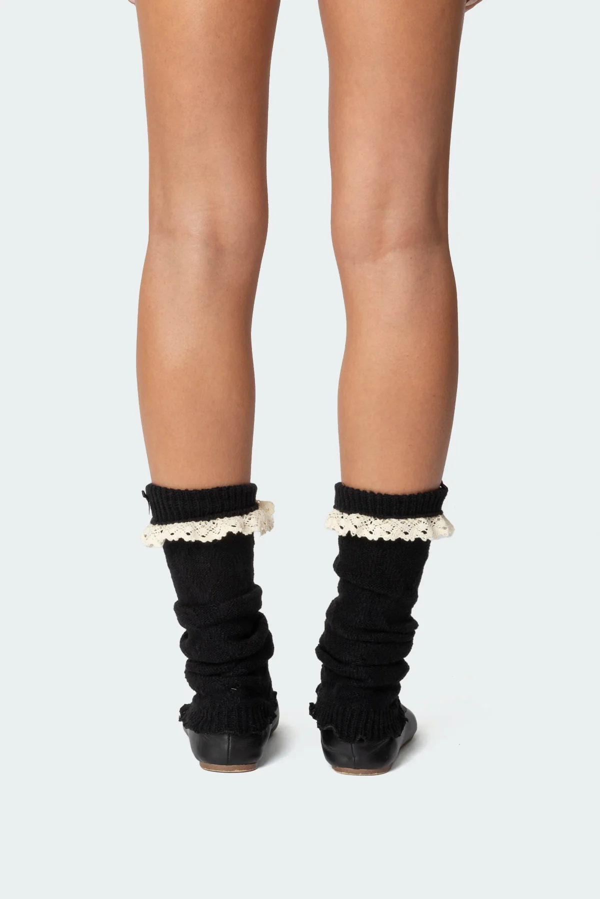 Lacey Frill Knit Leg Warmers - Image 3