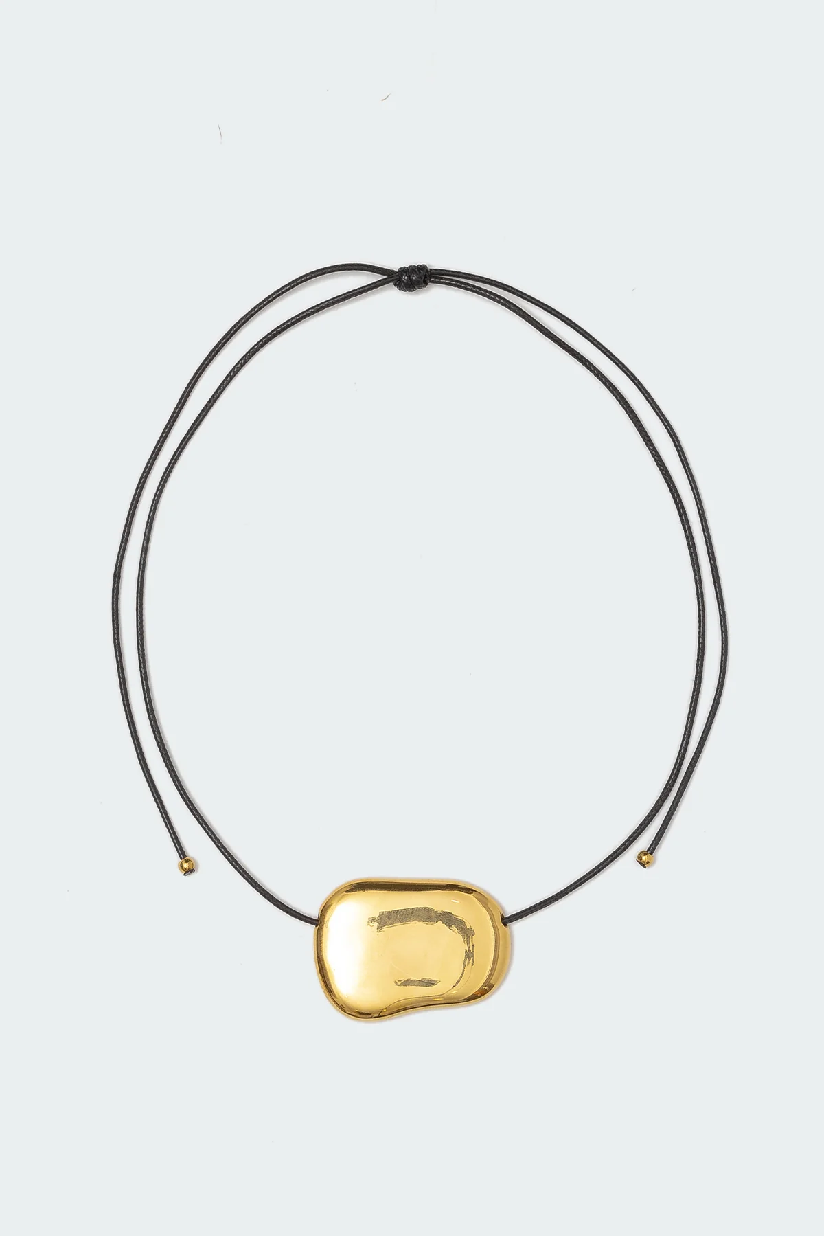 Abstract Stone Pendant Cord Necklace - Image 2