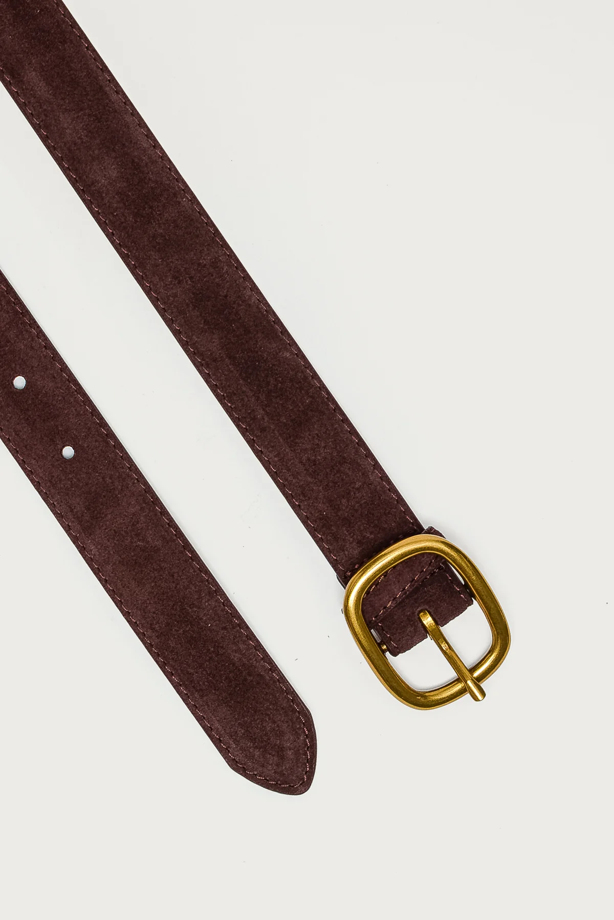 Oval Buckle Faux Suede Belt - Image 3