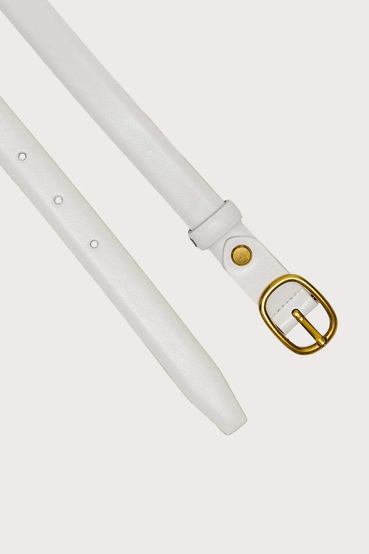 Oval Buckle Faux Leather Belt - Image 2