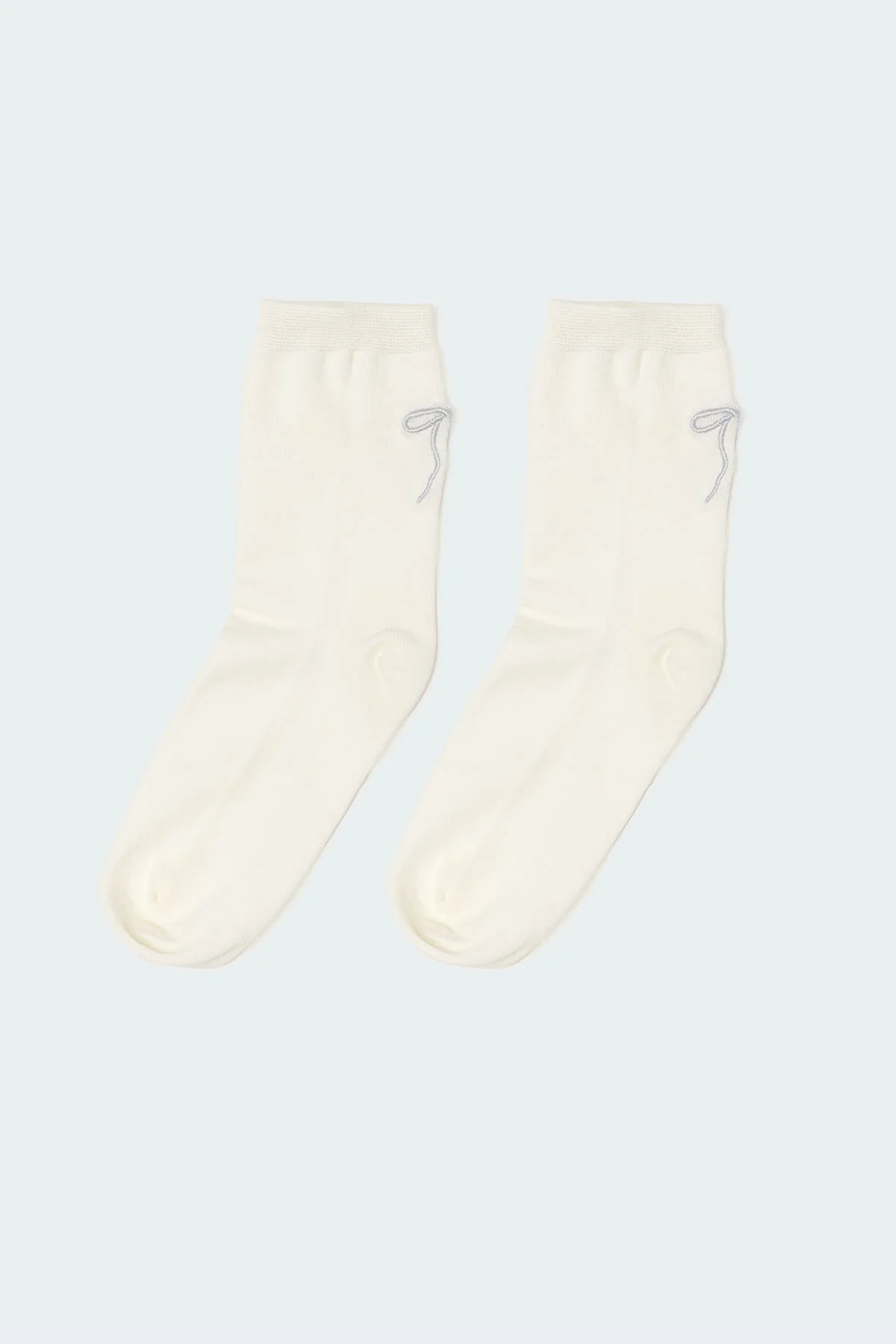 Embroidered Bow Socks - Image 4