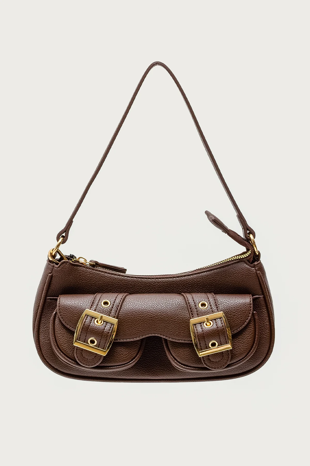 Zinnia Faux Leather Buckle Bag - Image 2