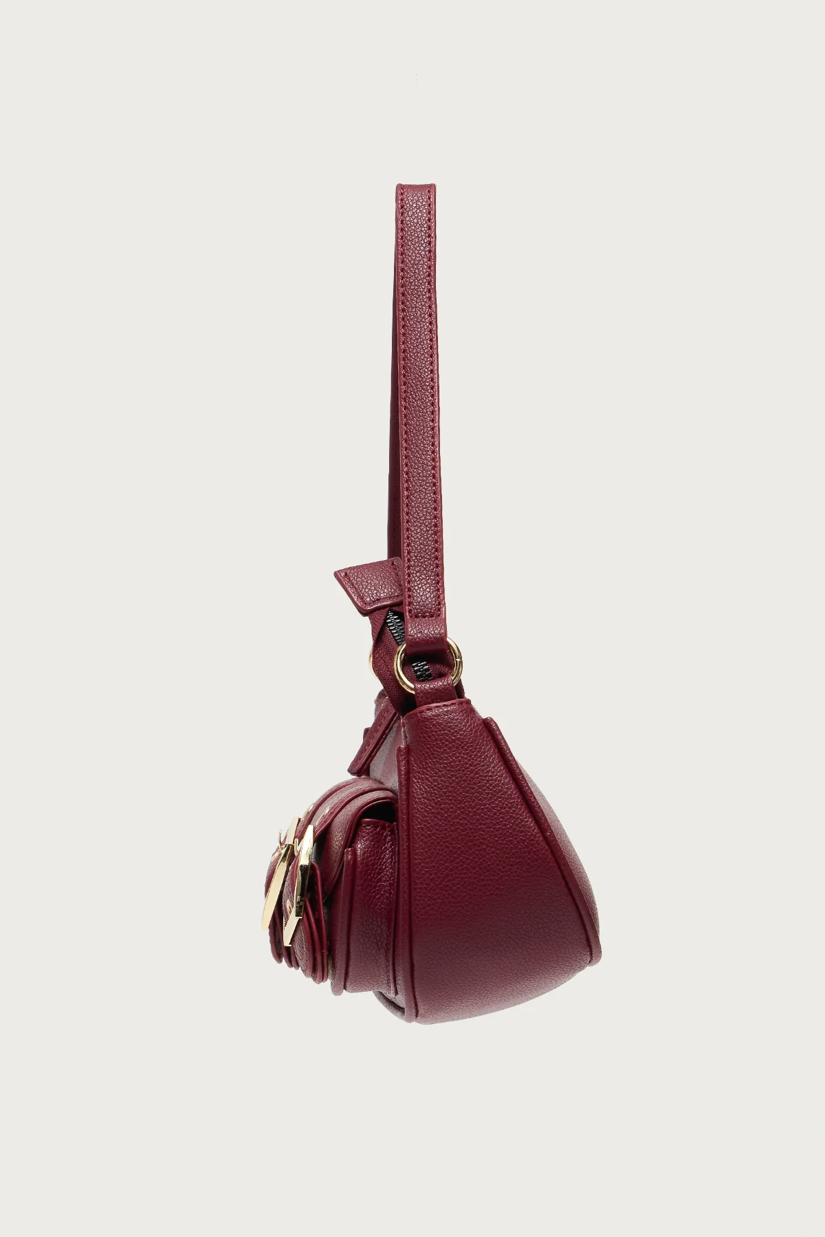 Zinnia Faux Leather Buckle Bag - Image 4