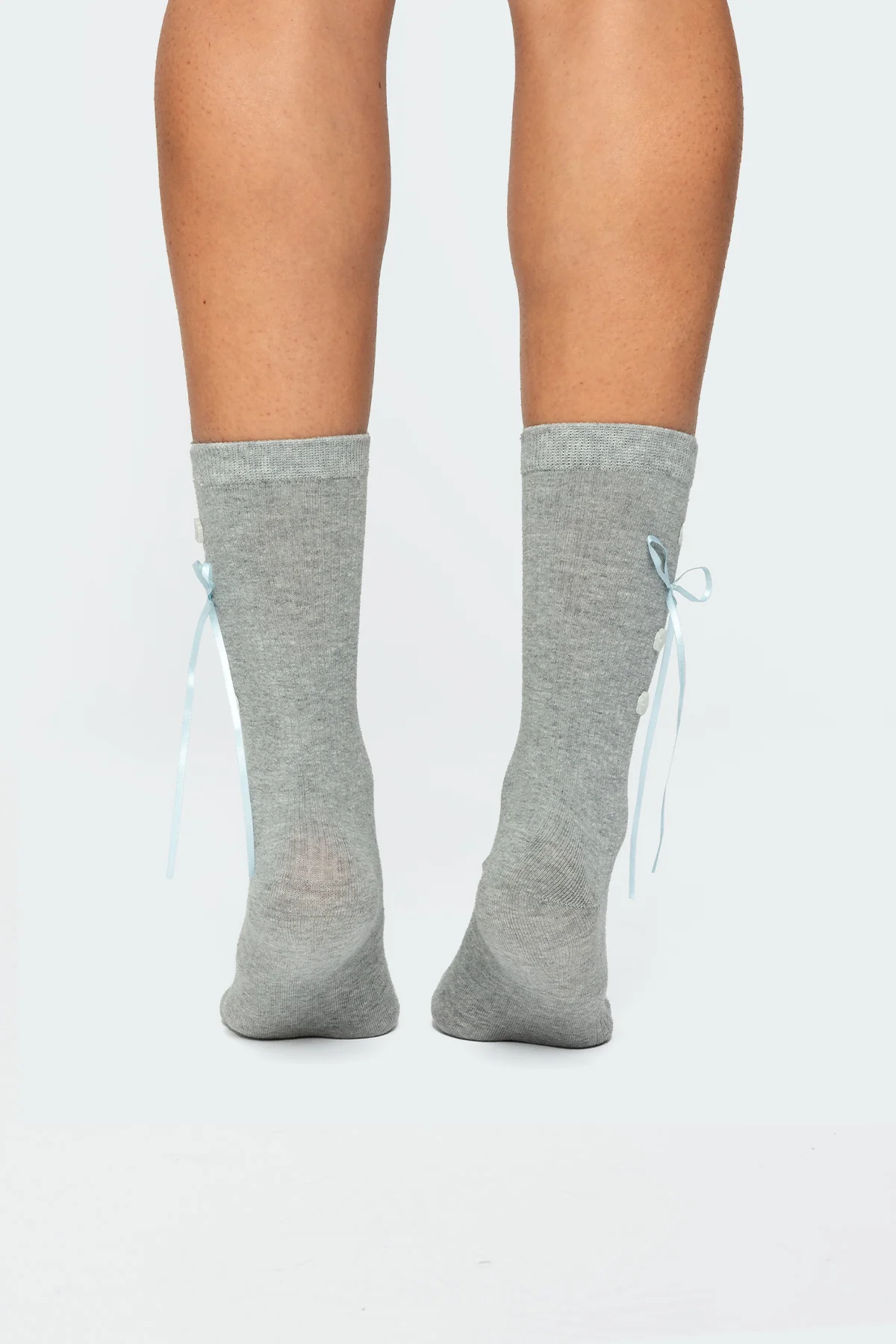 Ribbon & Flower Button Socks - Image 3