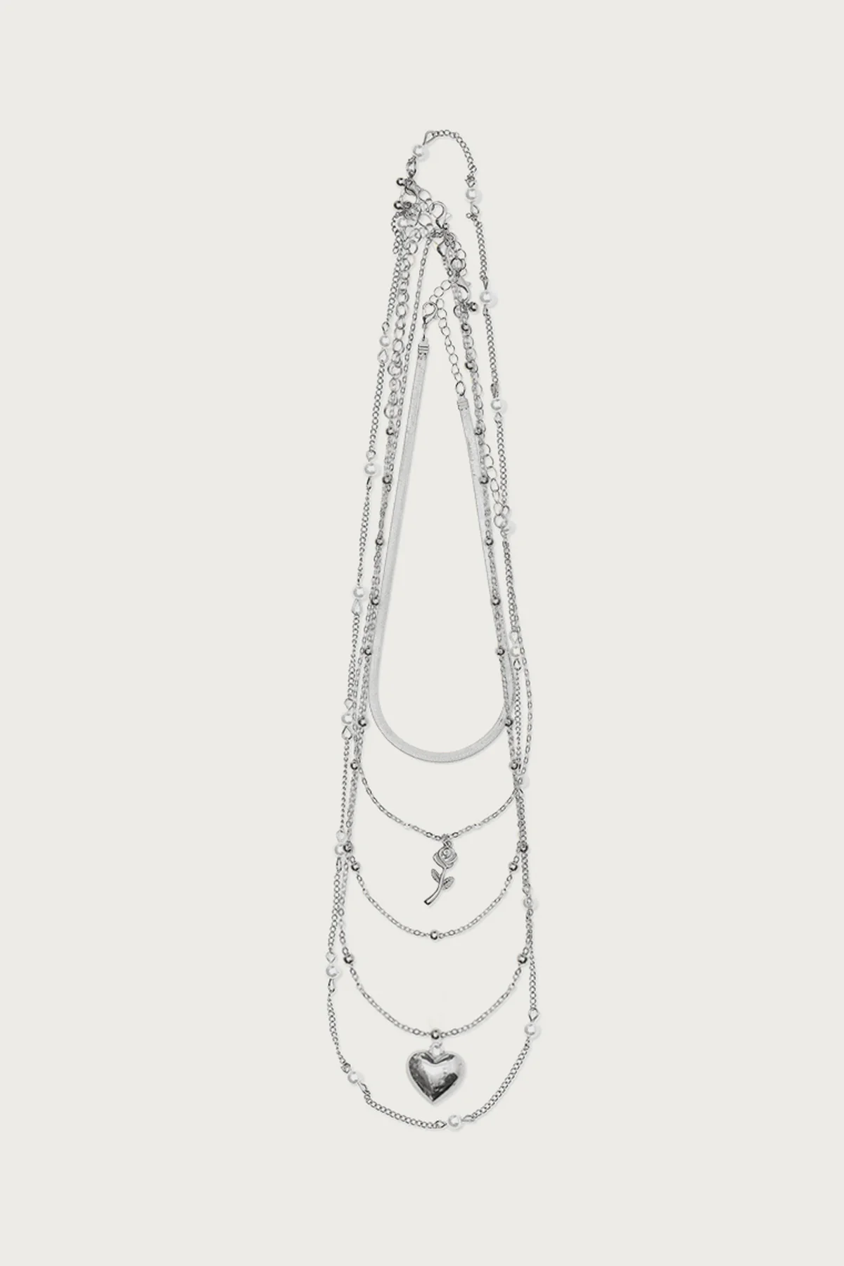 Major Love Heart Layered Necklace - Image 2