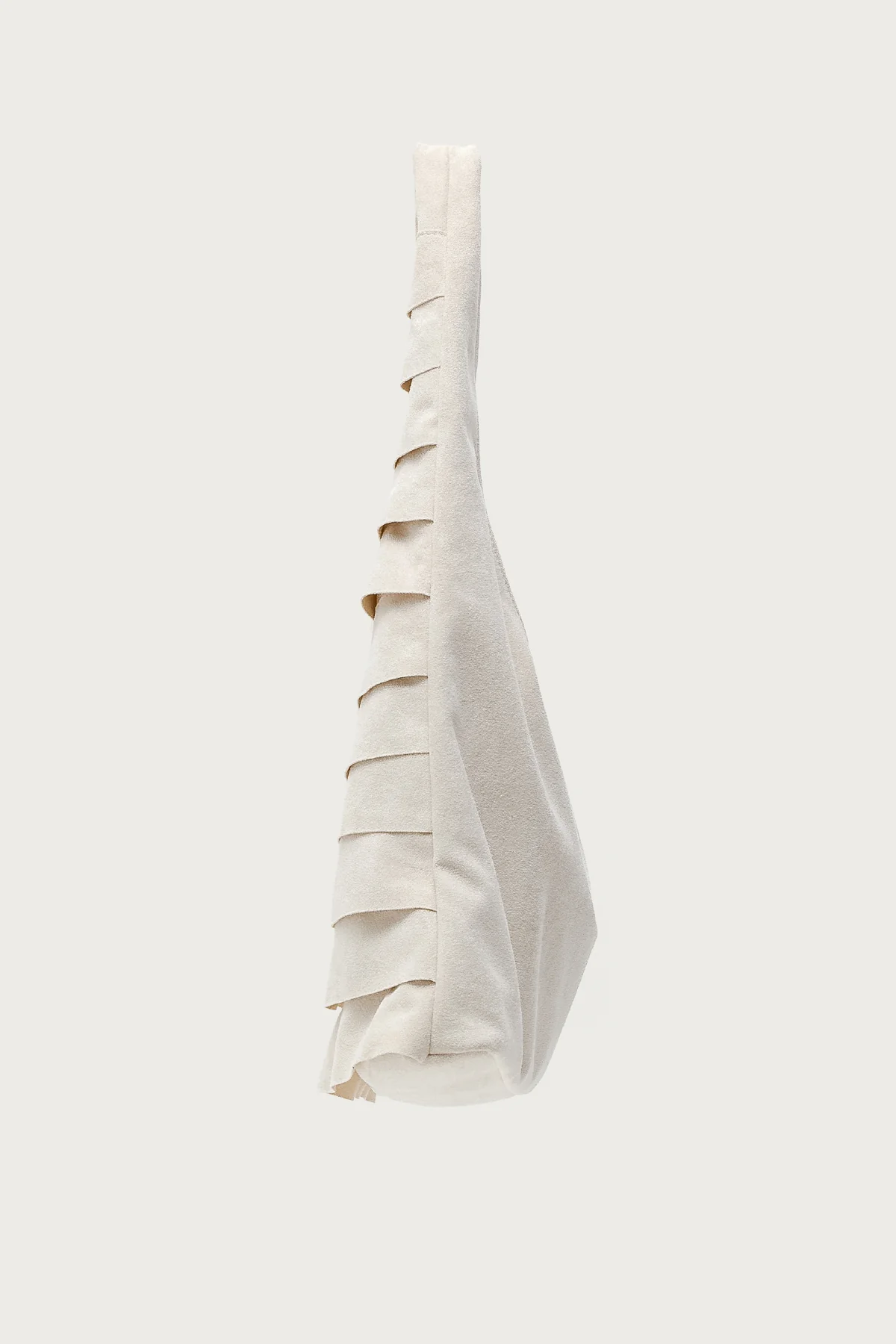 Ruffled Faux Suede Shoulder Bag - Image 4
