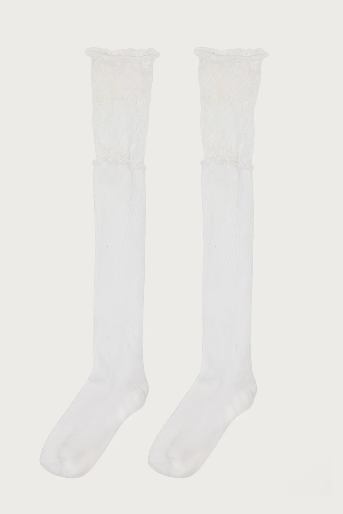 Lacey Layered Knee High Socks - Image 5