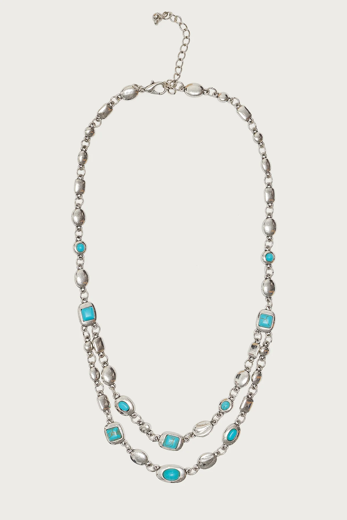 Mixed Gemstone Layered Necklace - Image 2