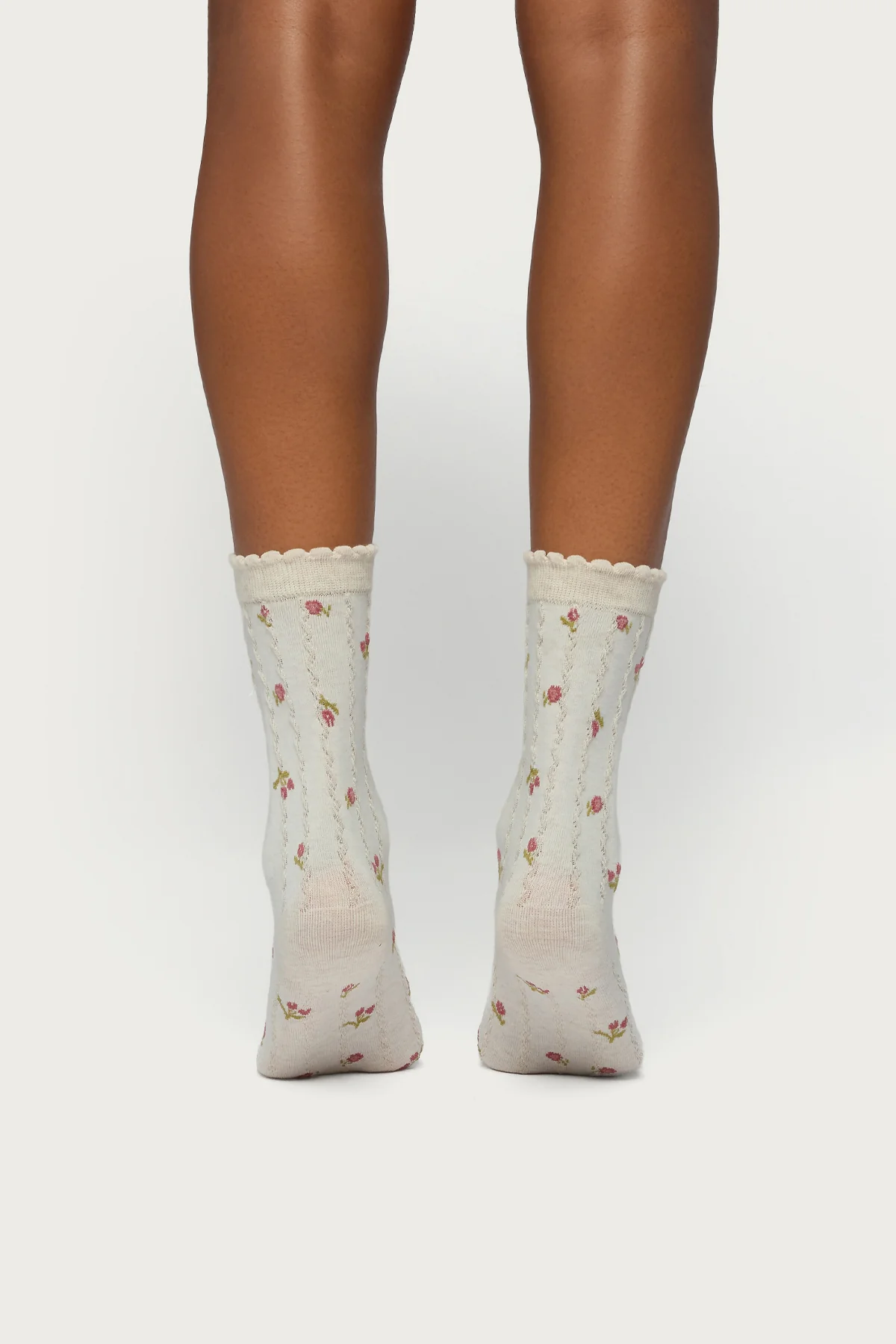 Embroidered Rose Socks - Image 3