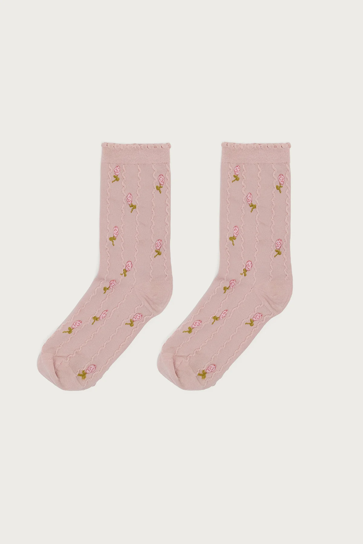 Embroidered Rose Socks - Image 4