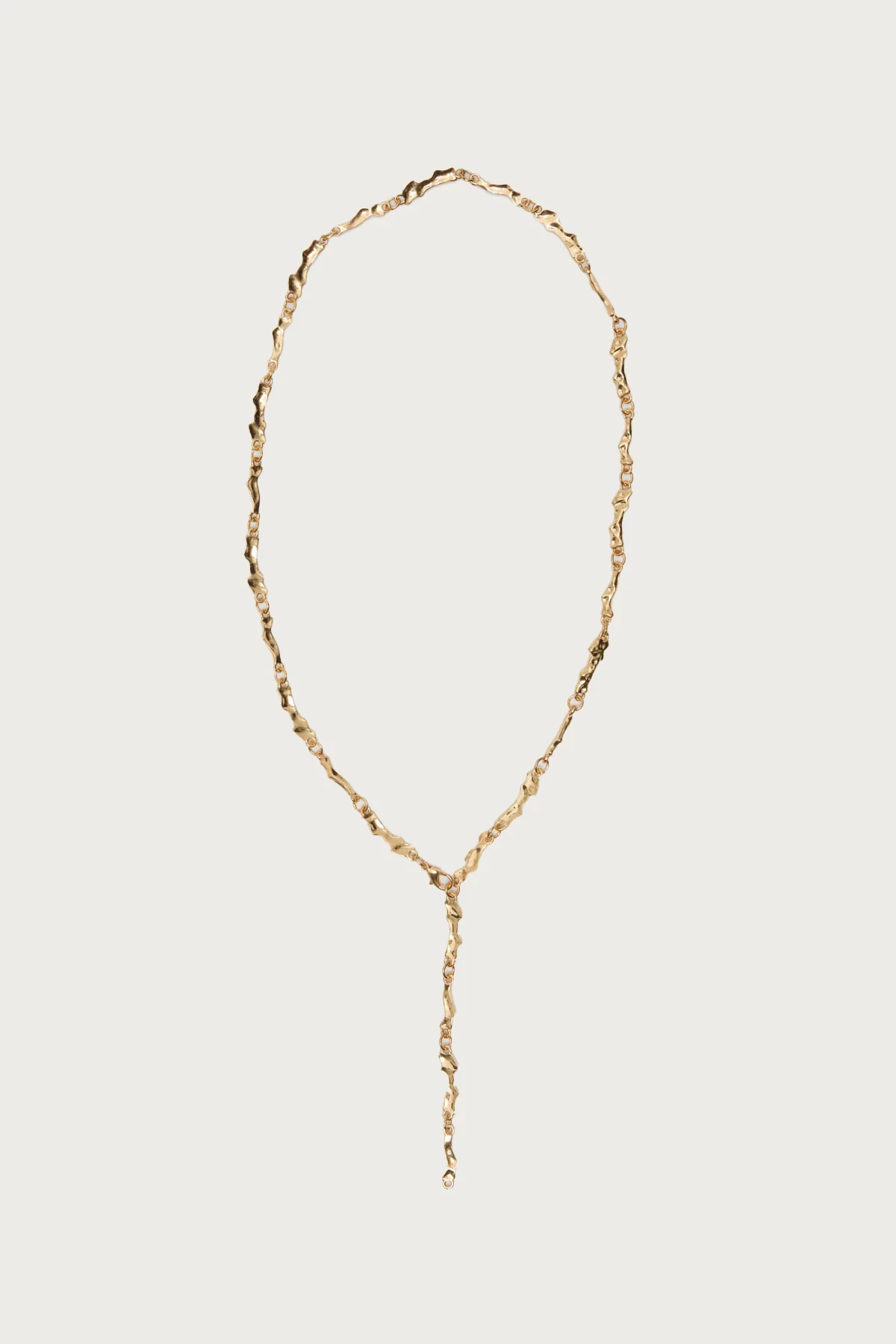 Textured Cascading Chain Necklace - Image 2