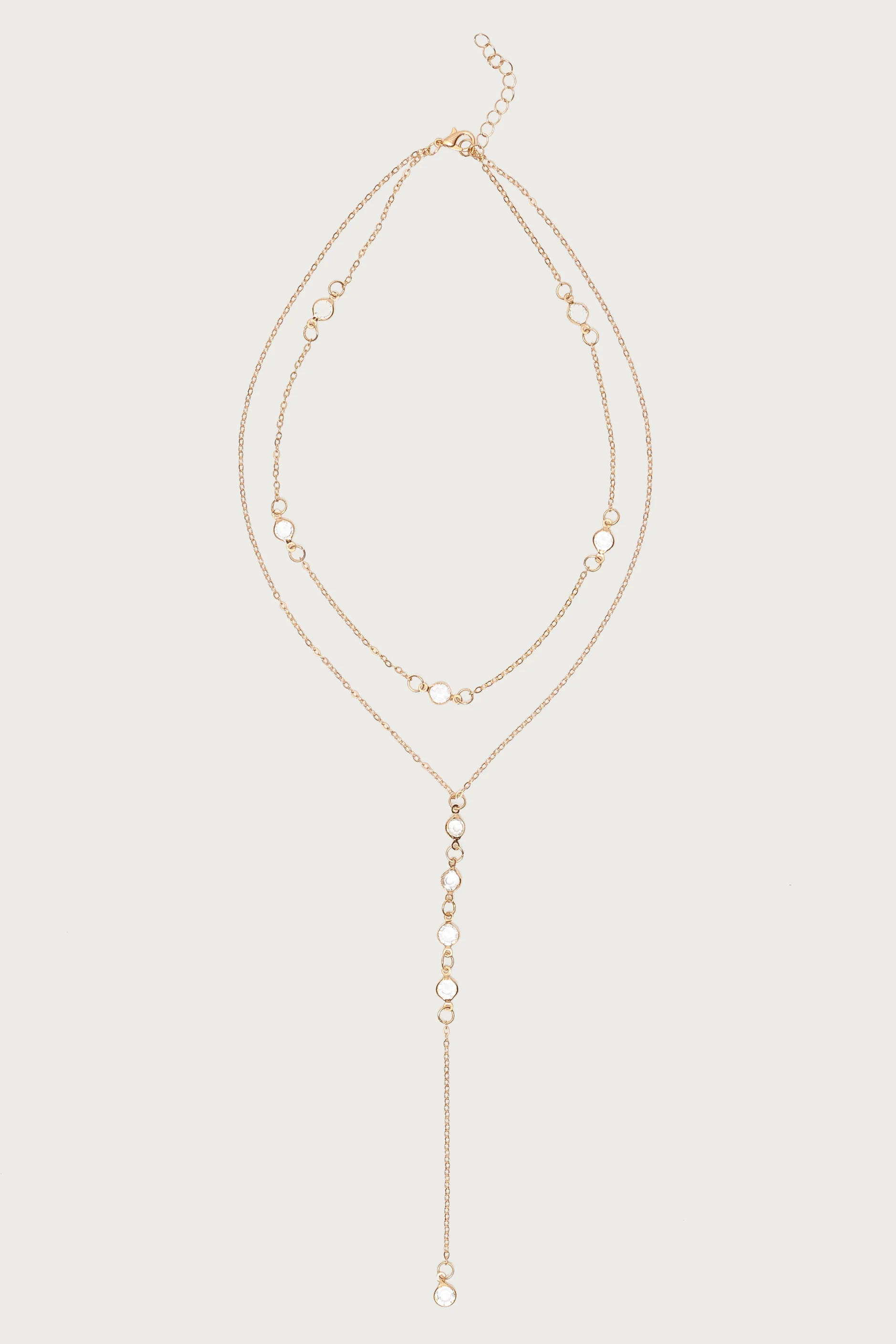 Stone Layered Cascading Necklace - Image 2