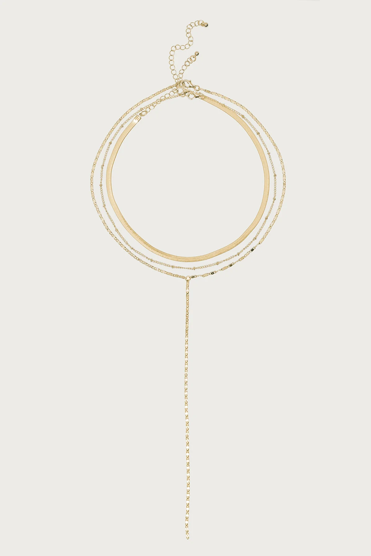 Golden Girl Layered Cascading Chain Necklace - Image 2
