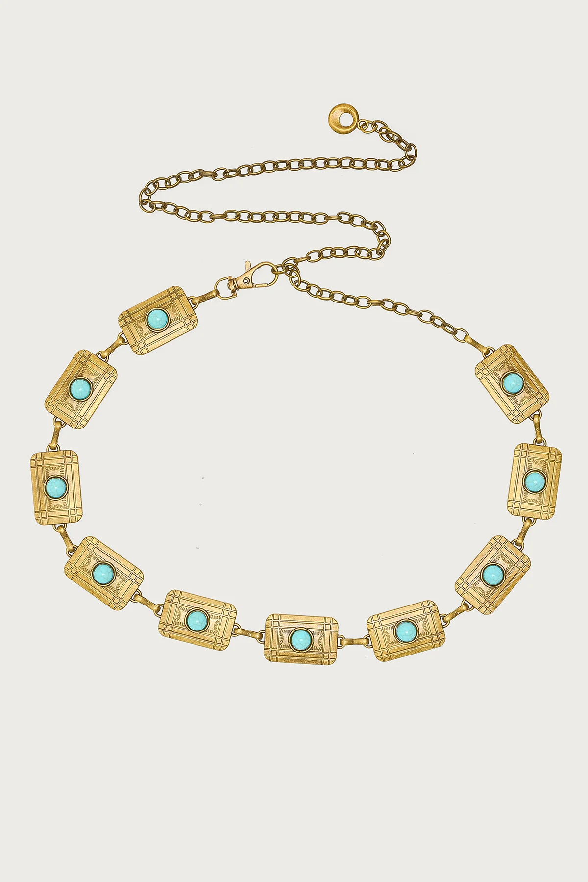 Vintage Stone Pendant Chain Belt - Image 2