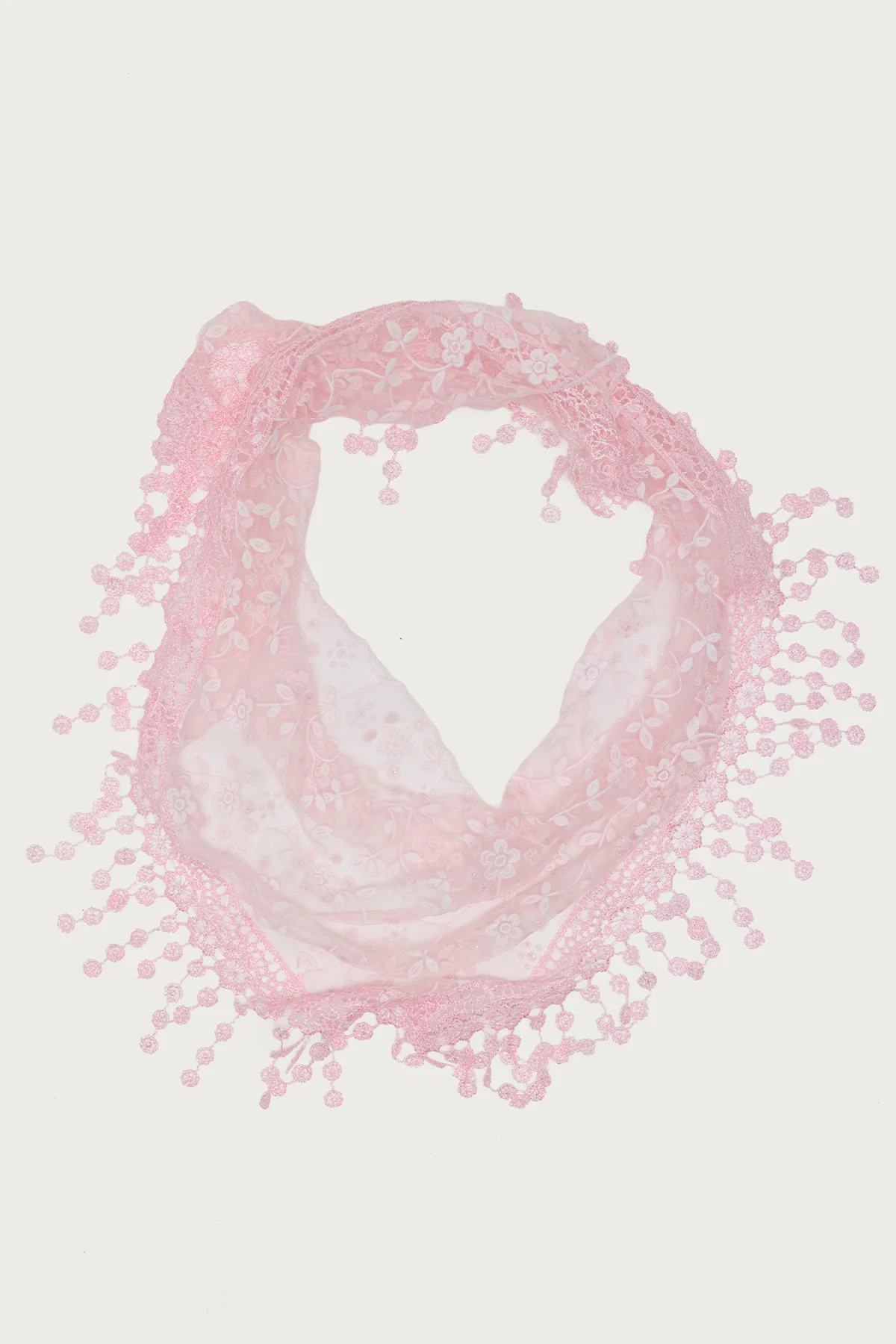 Sparkle Floral Sheer Lace Waist Scarf - Image 2