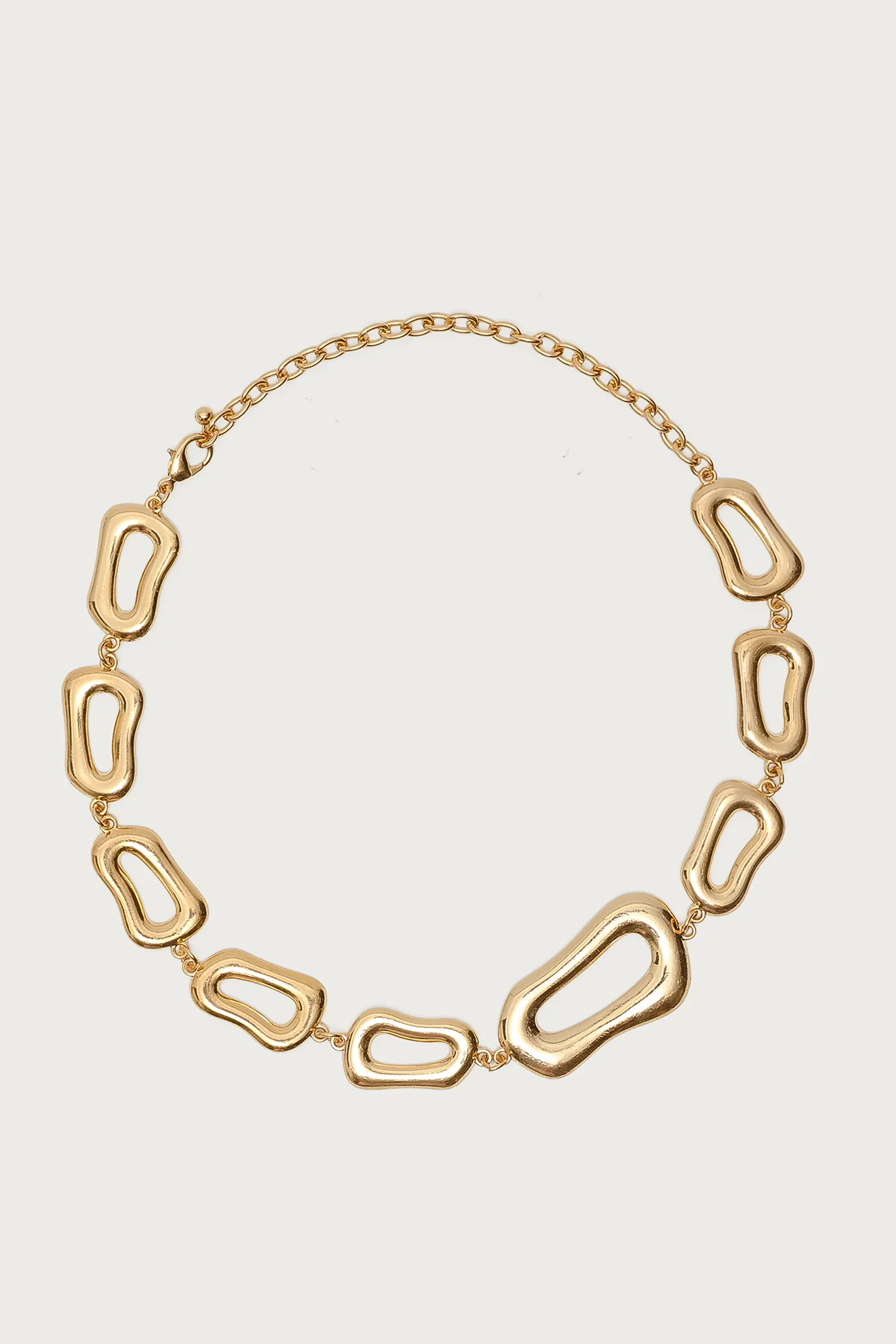 Chunky Oval Chain Necklace - Image 2