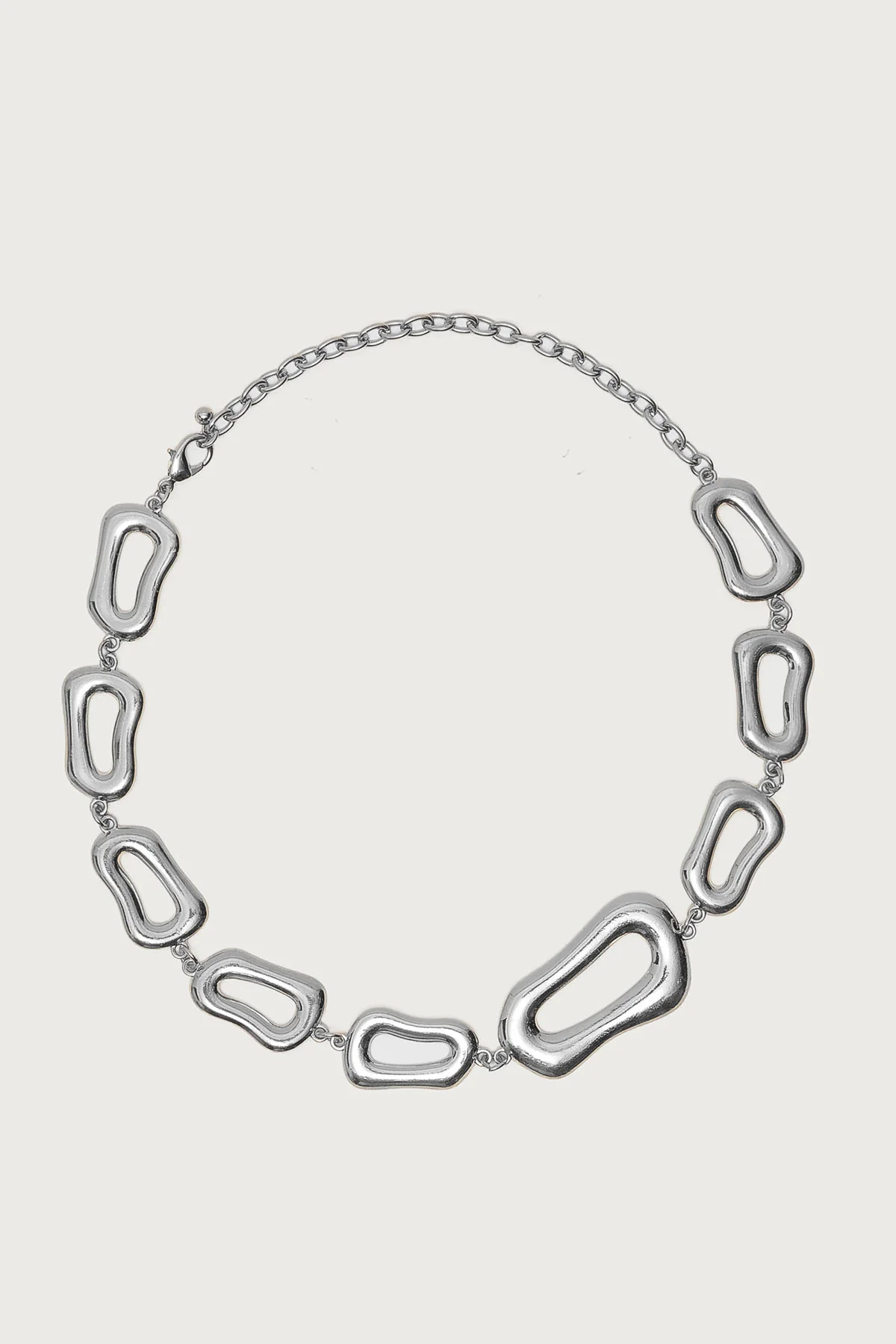 Chunky Oval Chain Necklace - Image 2
