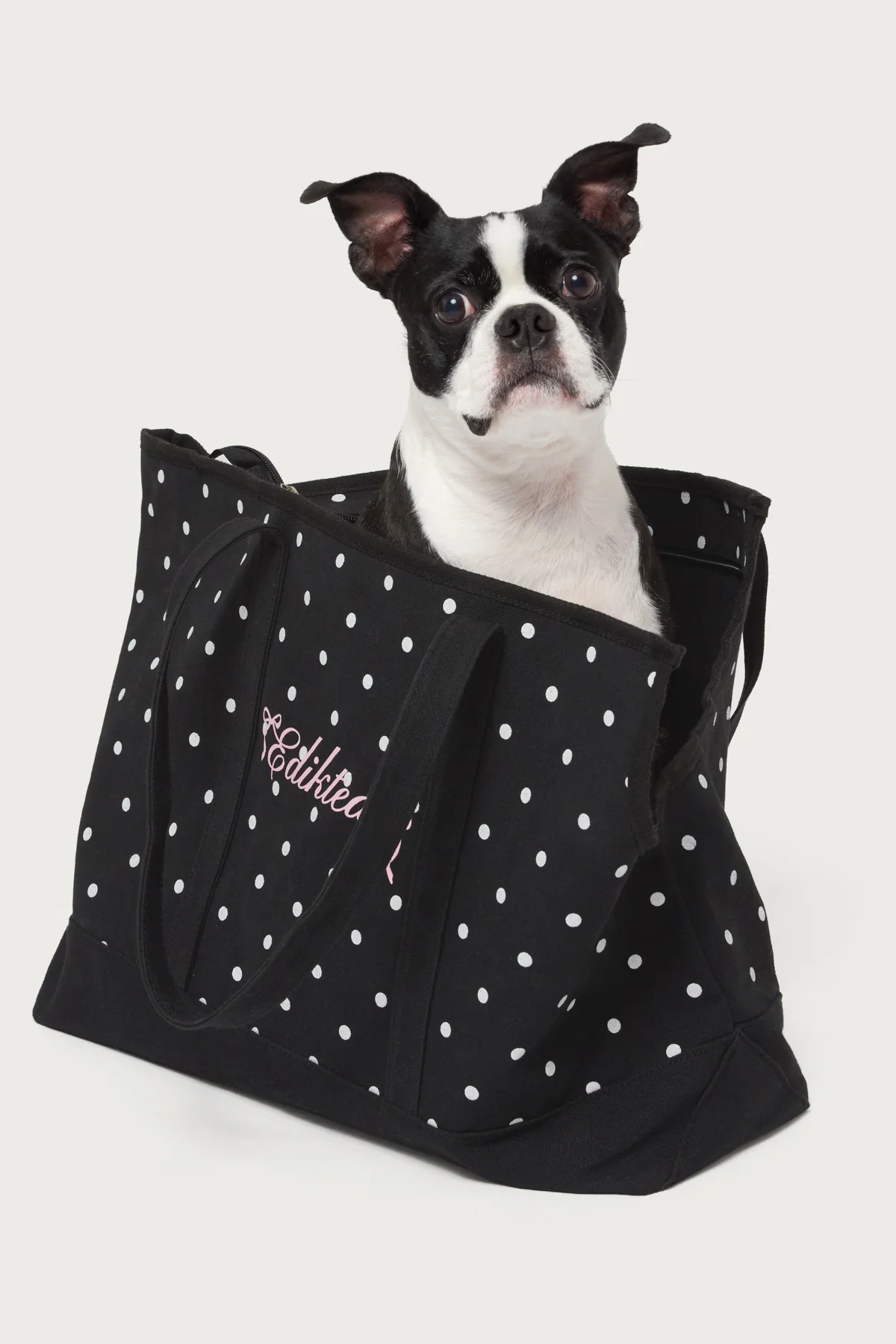 Polka Dot Pet Carrier Tote Bag - Image 2