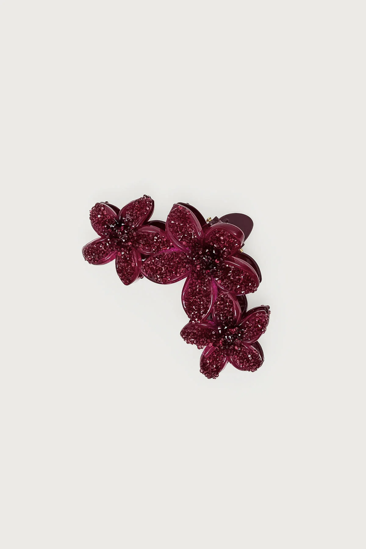 Faux Crystal Flower Hair Clip - Image 2