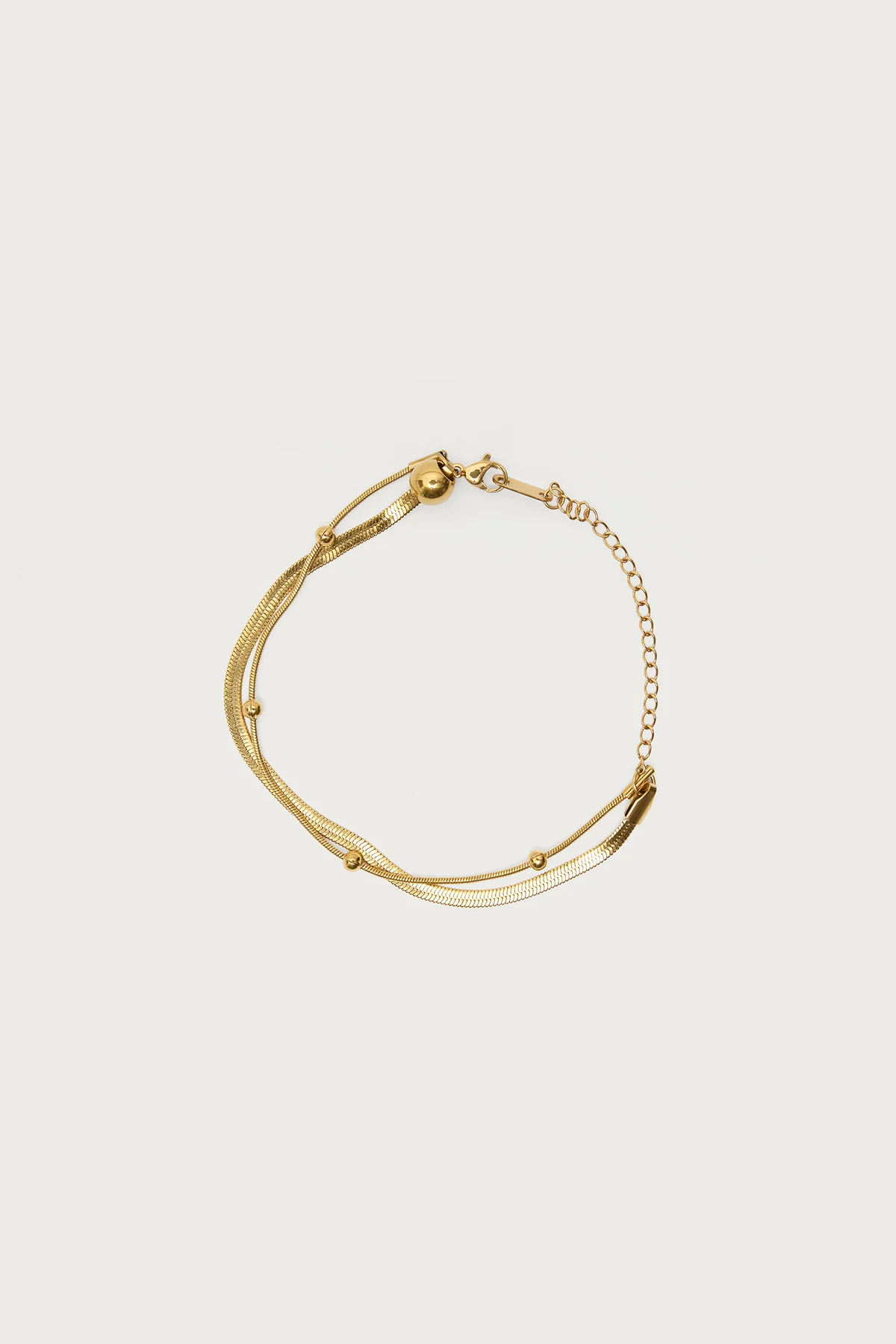 Layered Chain & Bead Bracelet - Image 2