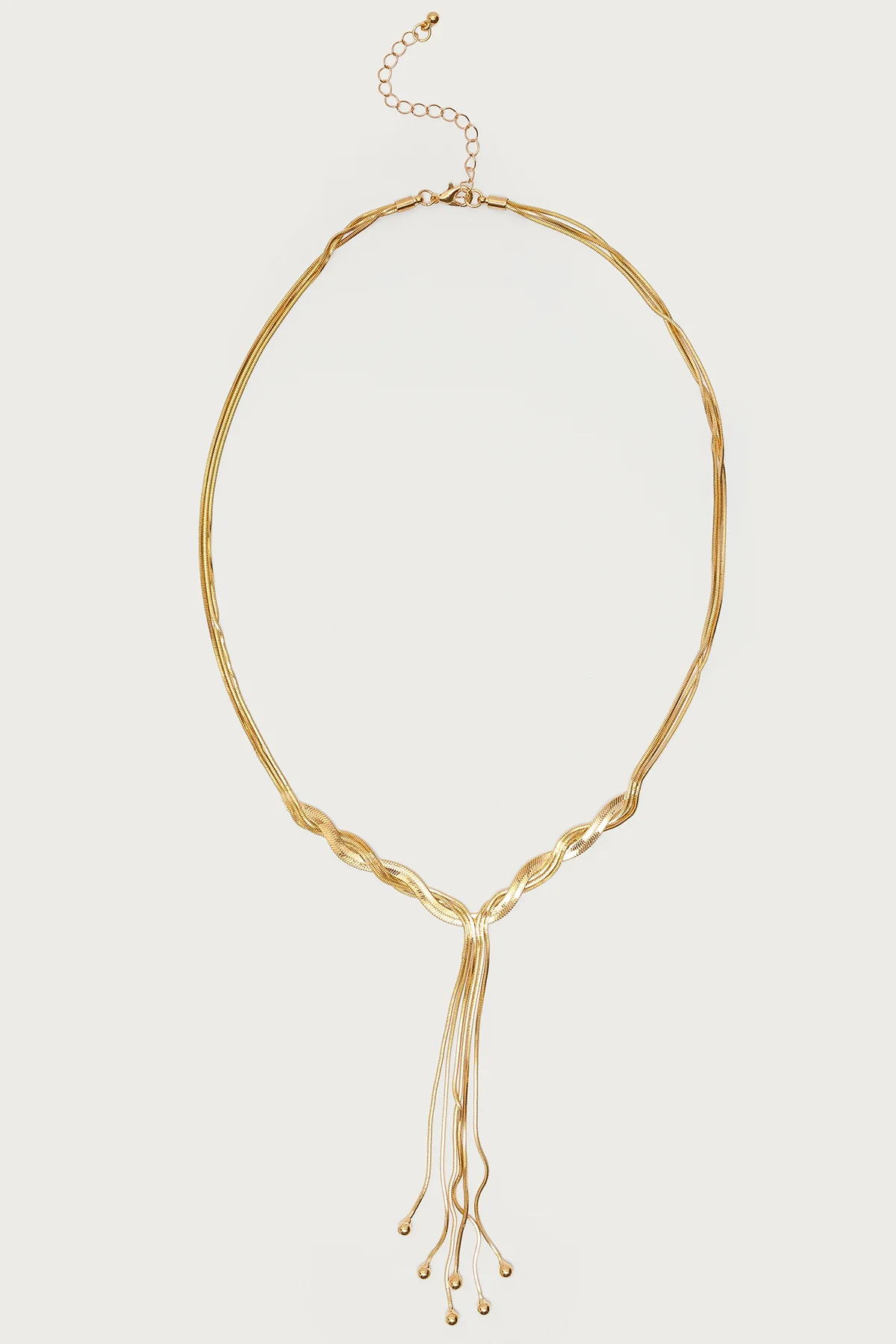 Braided Cascading Chain Necklace - Image 2