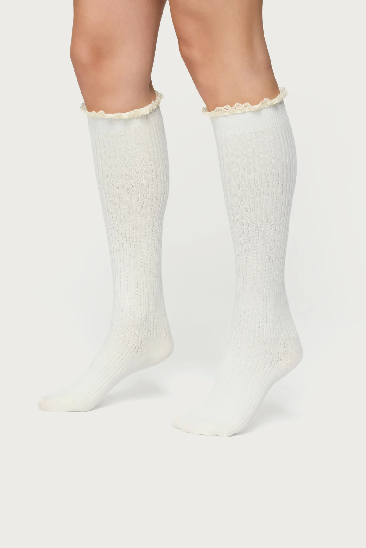 Lacey Ruffle Knee High Socks - Image 2