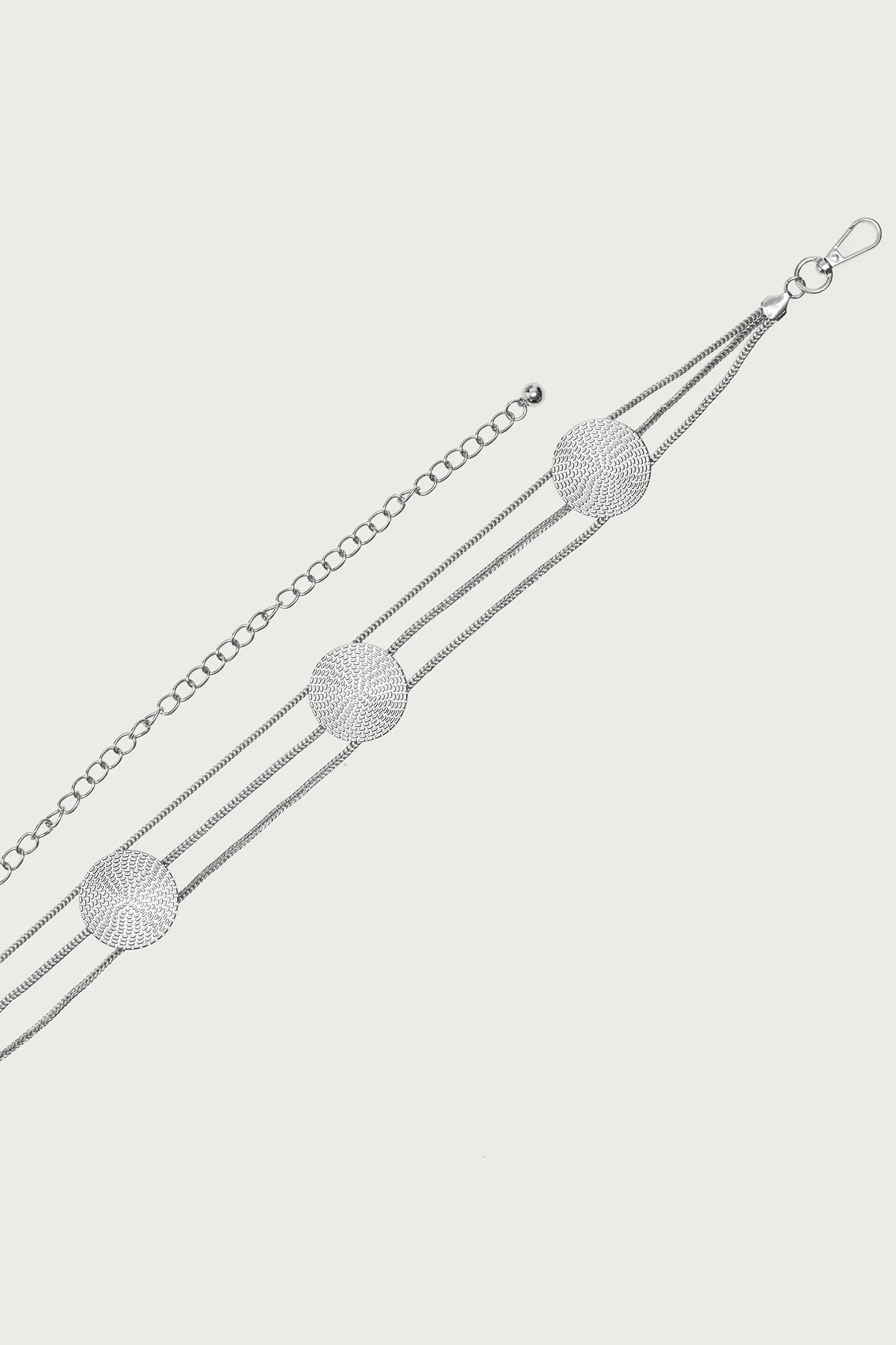 Textured Disc Triple Chain Belt - Image 2