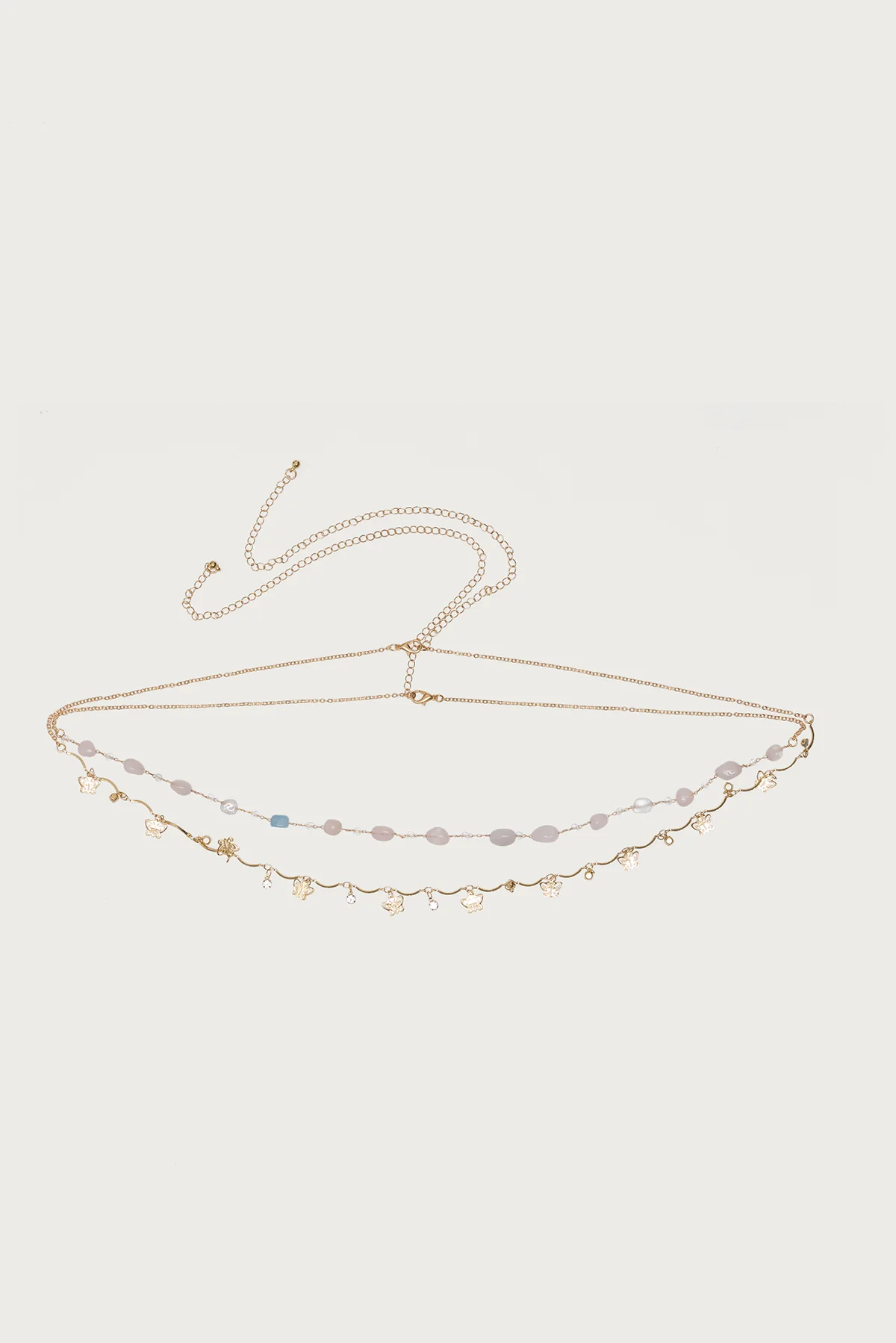 Butterfly Beaded Layered Belly Chain - Image 2