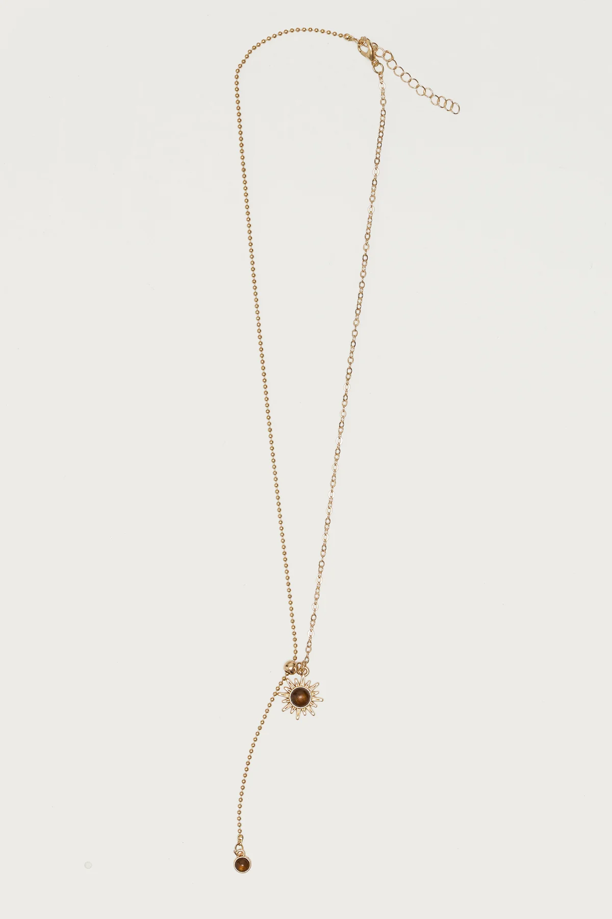 Sun Gemstone Cascading Chain Necklace - Image 2