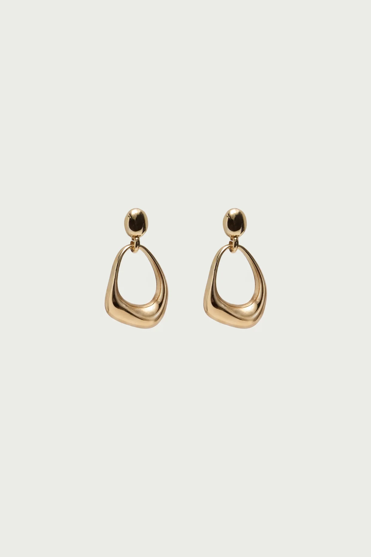 Abstract Oval Dangle Earrings - Image 2