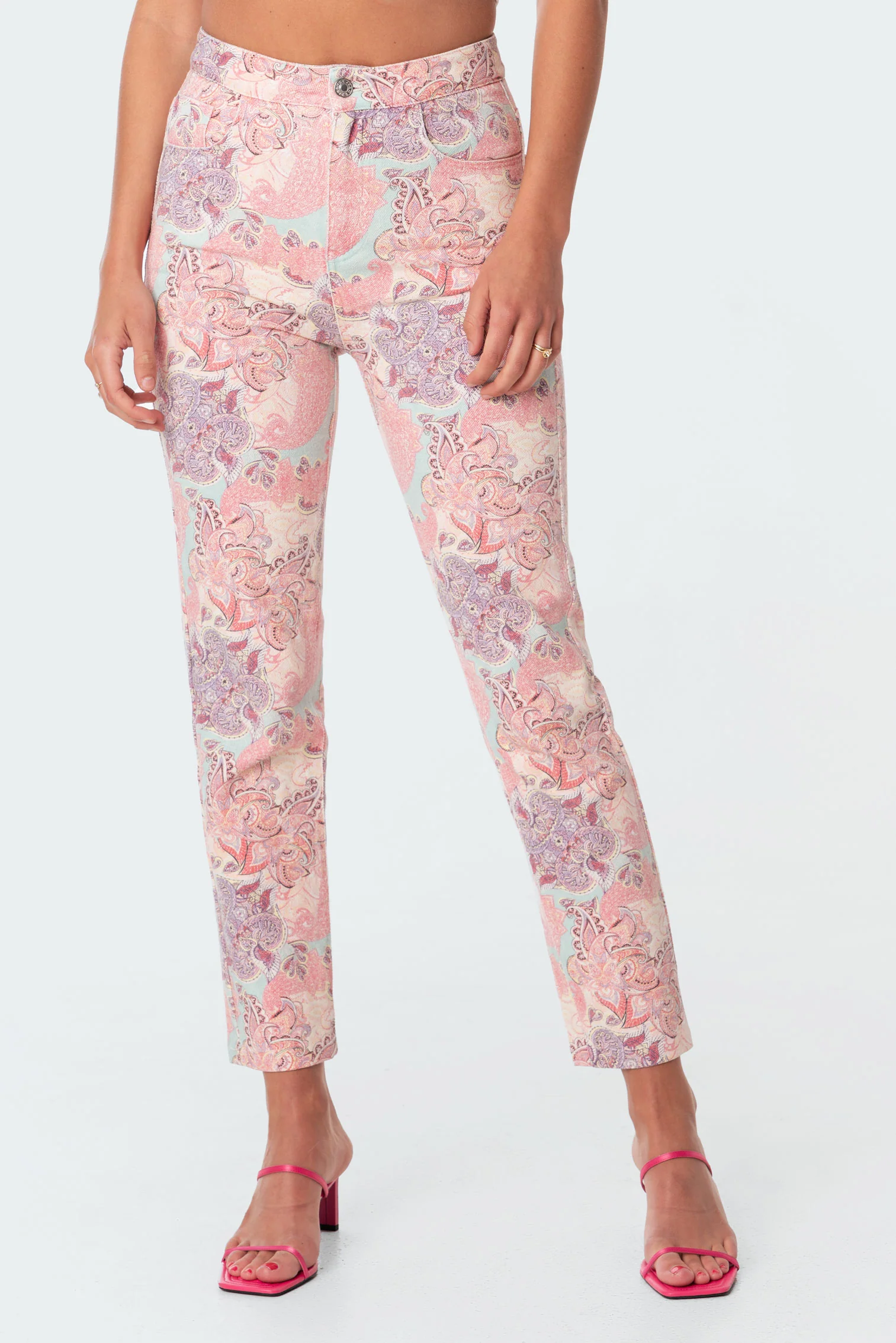 Paisley Wash Mom Jeans - Image 2