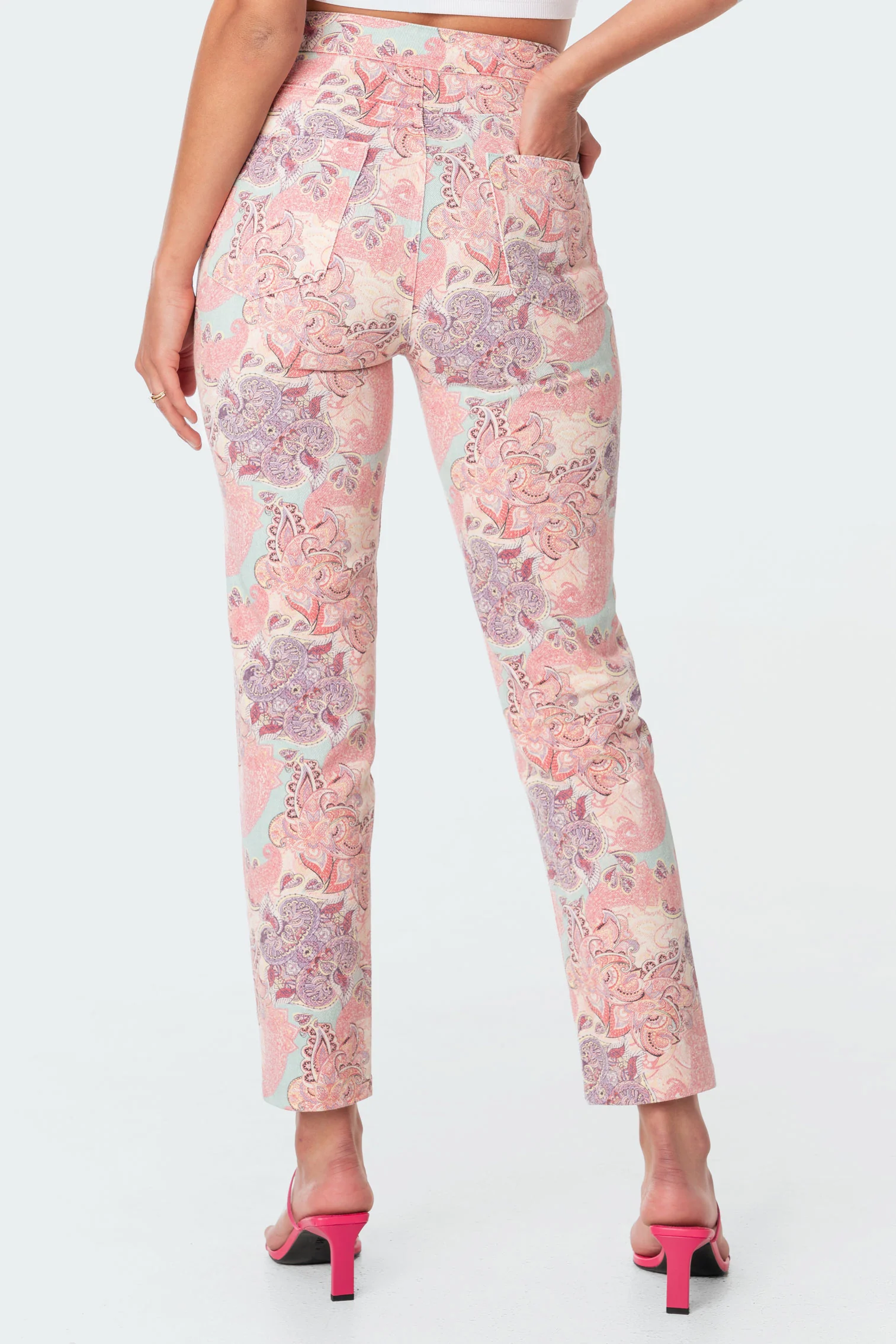 Paisley Wash Mom Jeans - Image 4