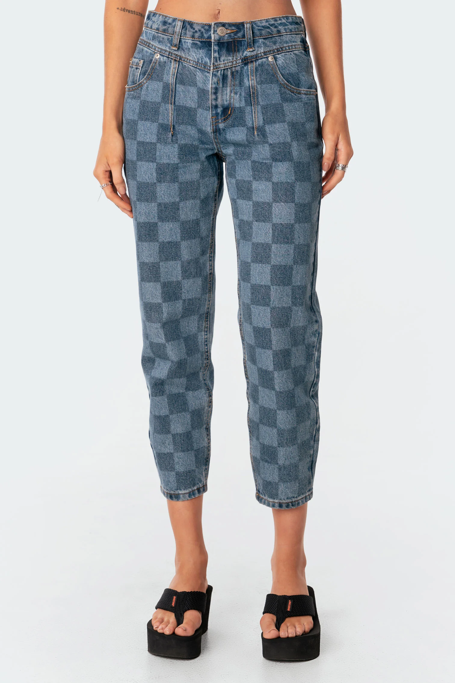 Blue Check Jeans - Image 3