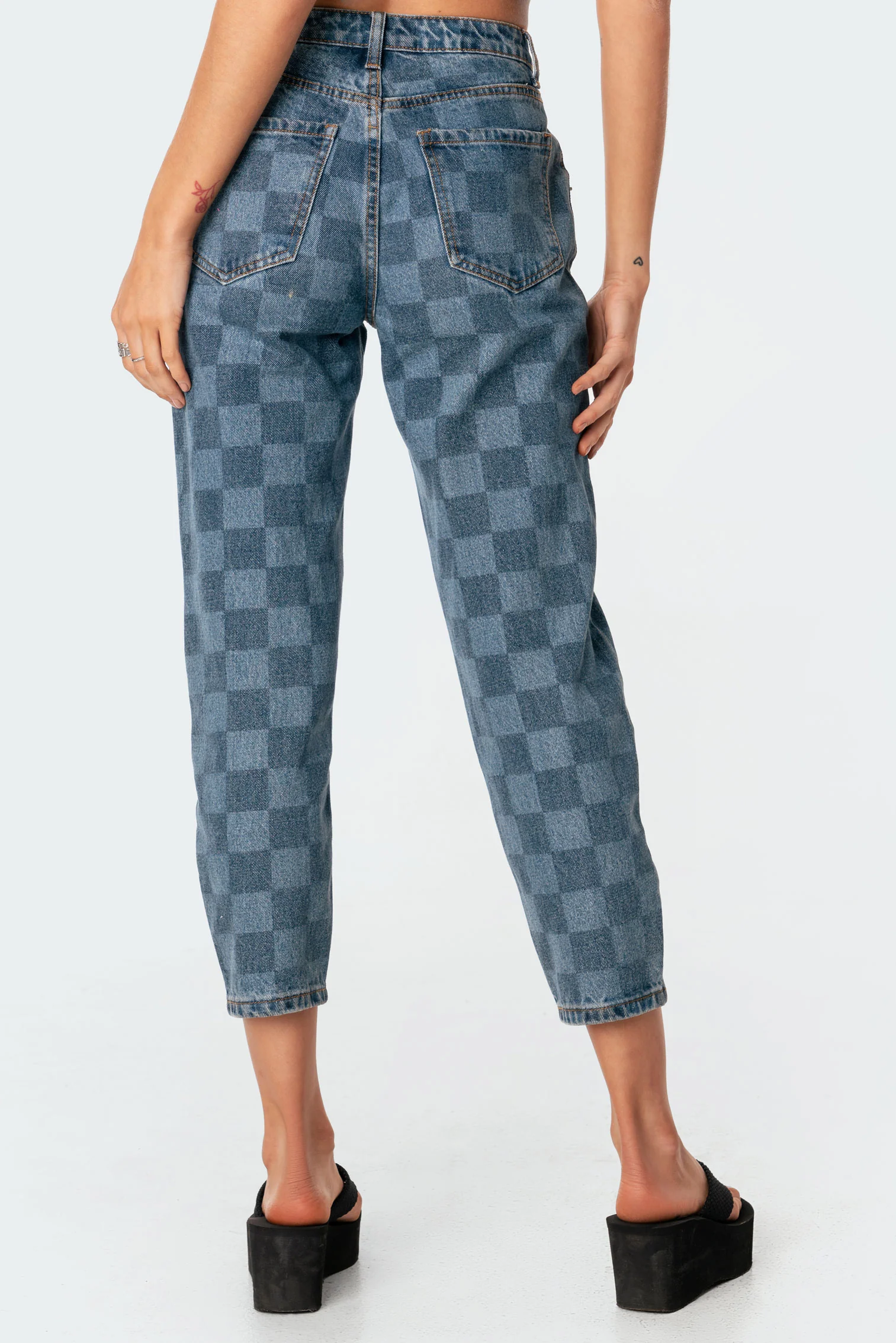 Blue Check Jeans - Image 4