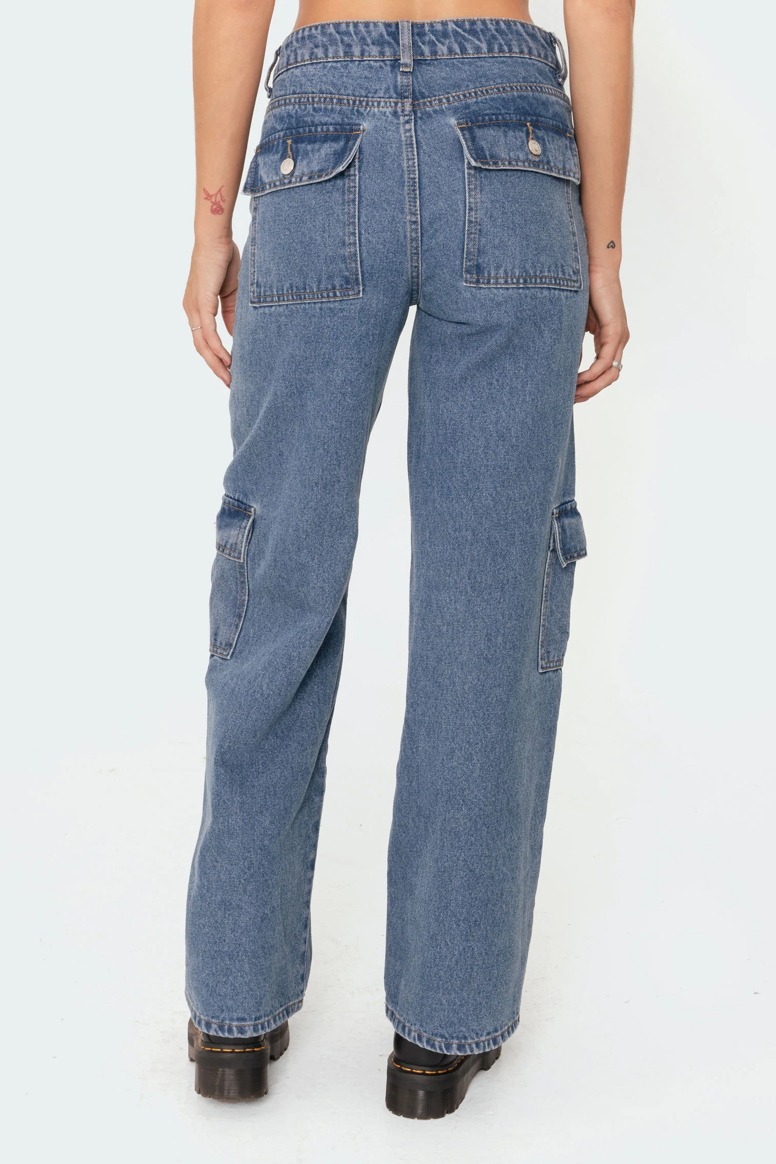 Deliah Low-Rise Cargo Jeans - Image 4
