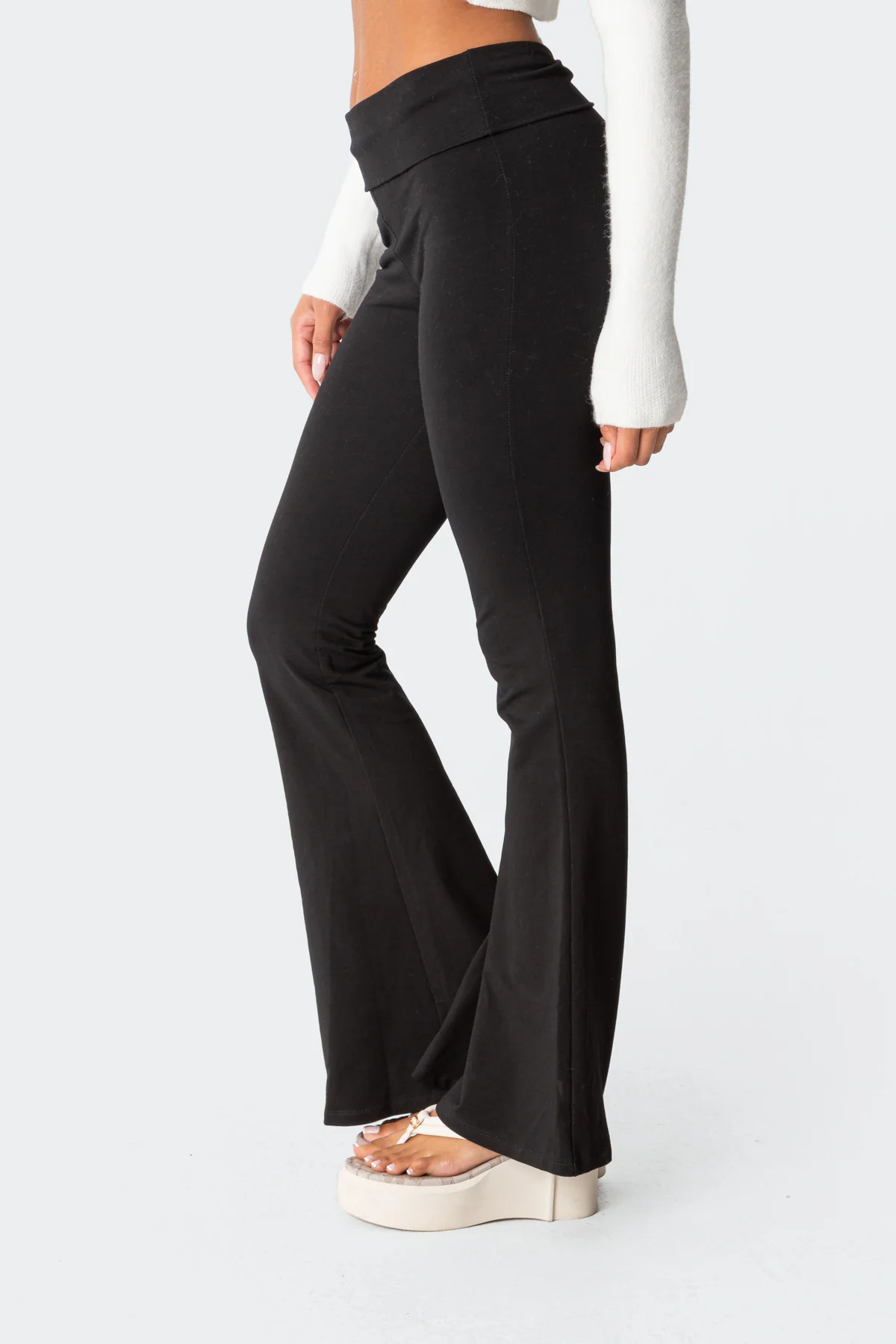 Naomi Foldover Flared Leggings - Image 4