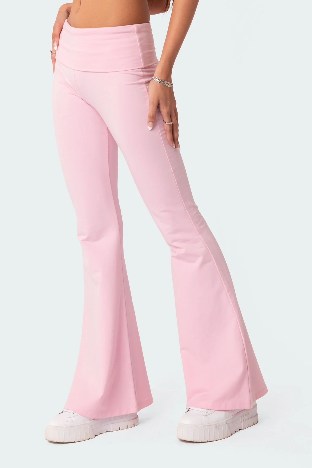 Naomi Foldover Flared Leggings - Image 3