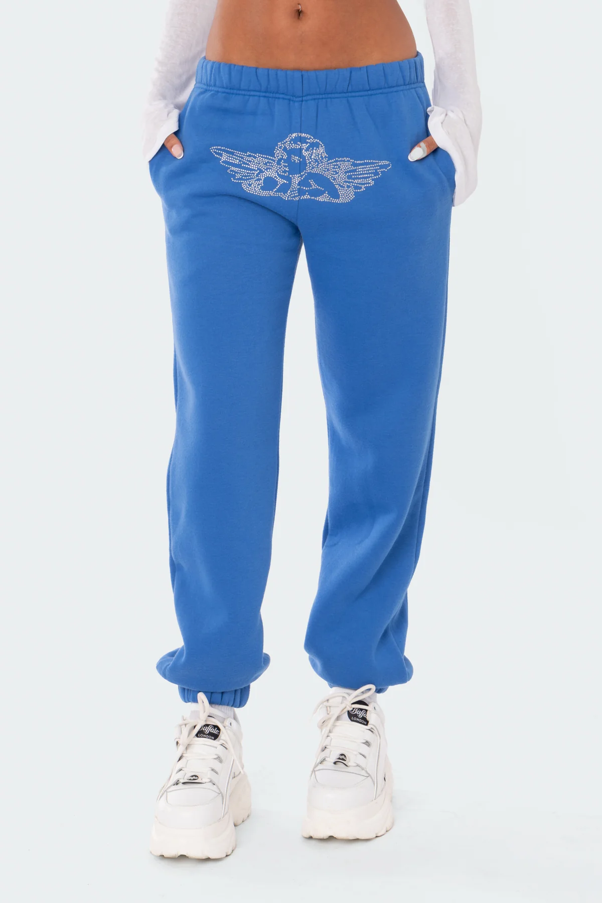 Angie Rhinestone Sweatpants - Image 2
