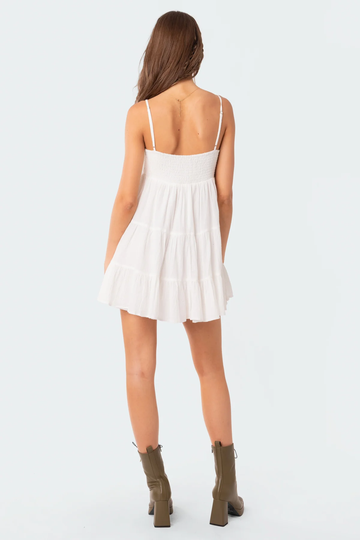 Ivory Oversized Mini Dress - Image 4