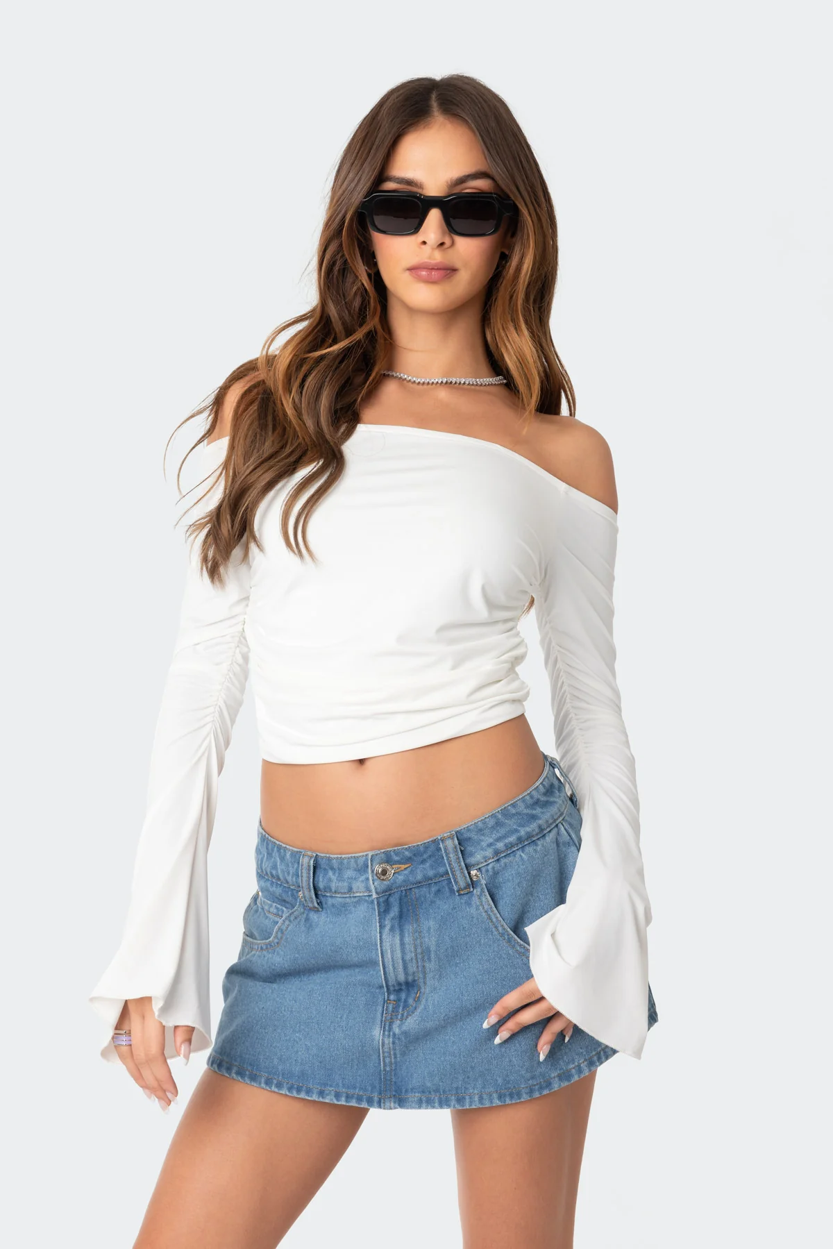 Corey Off The Shoulder Gathered Top - Image 2