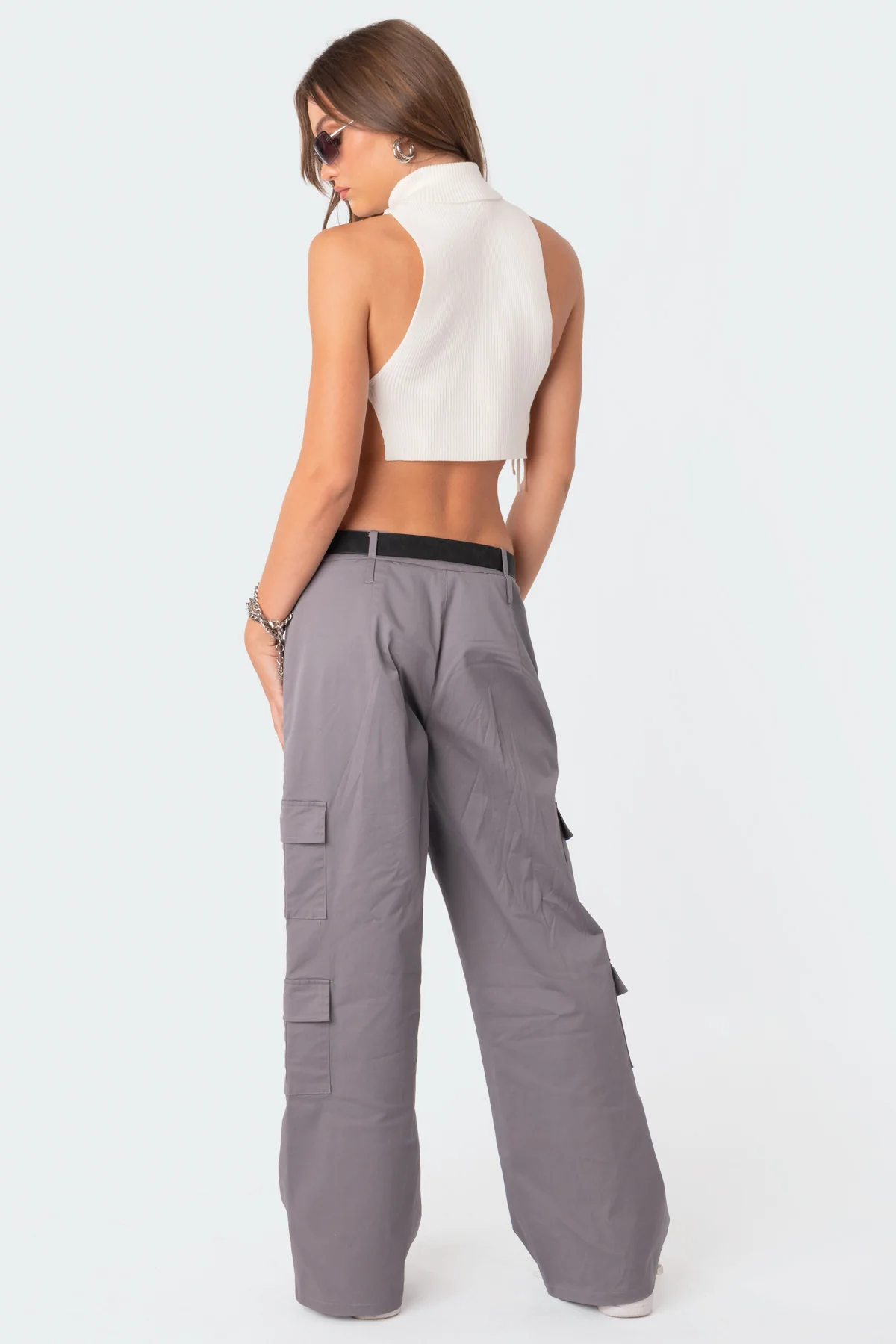 Knitted Side Lace-Up Top - Image 5