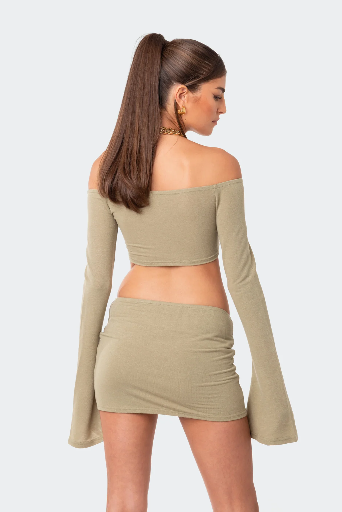 Kirby Gathered Off The Shoulder Crop Top - Image 5