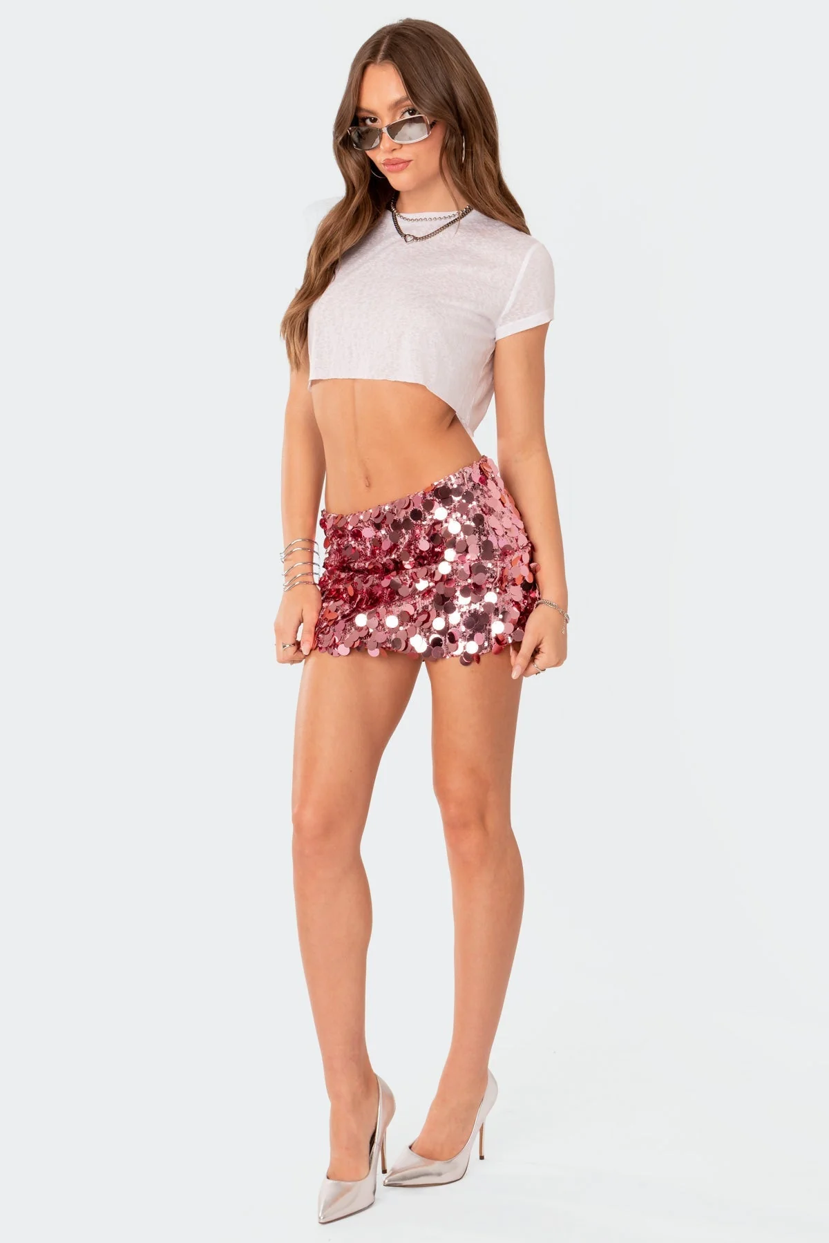 Sabina Low-Rise Sequin Mini Skirt - Image 3