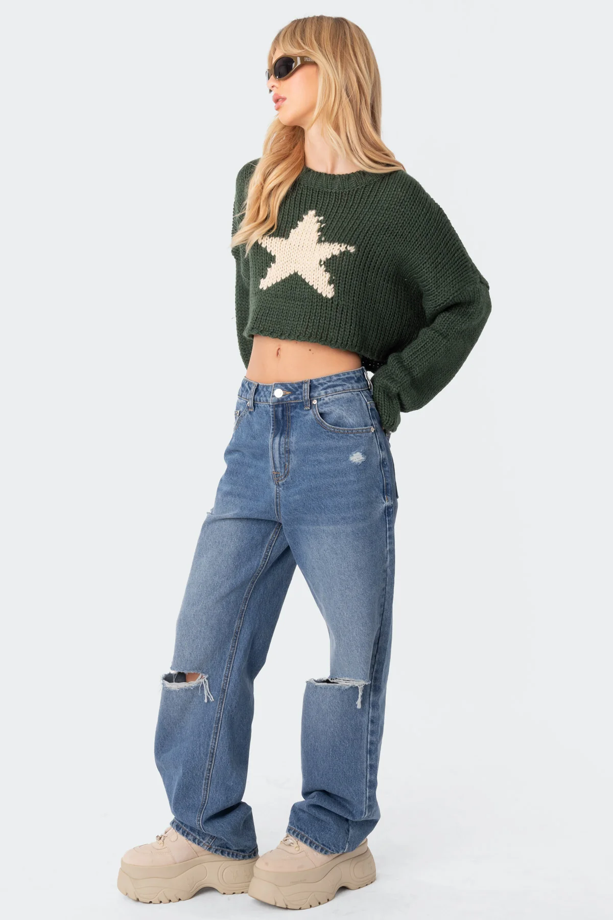 Mega Star Cropped Sweater - Image 3