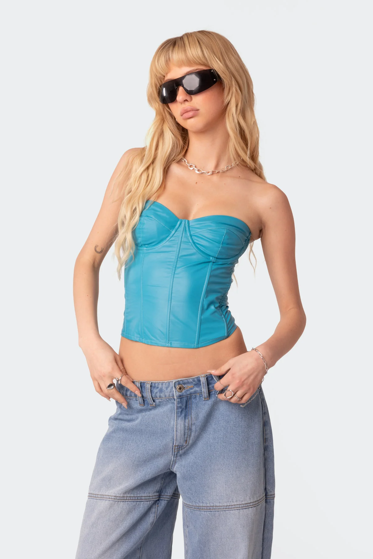 Aniyah Faux Leather Corset - Image 3