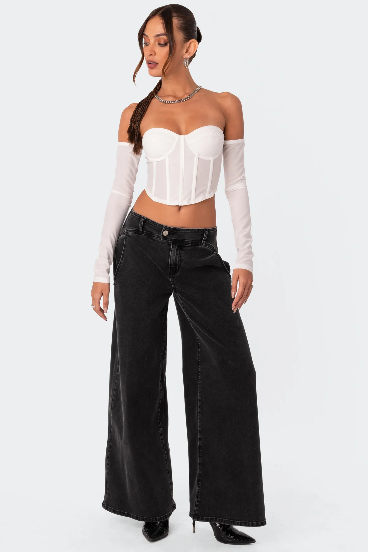 Cella Long Sleeve Mesh Corset - Image 2