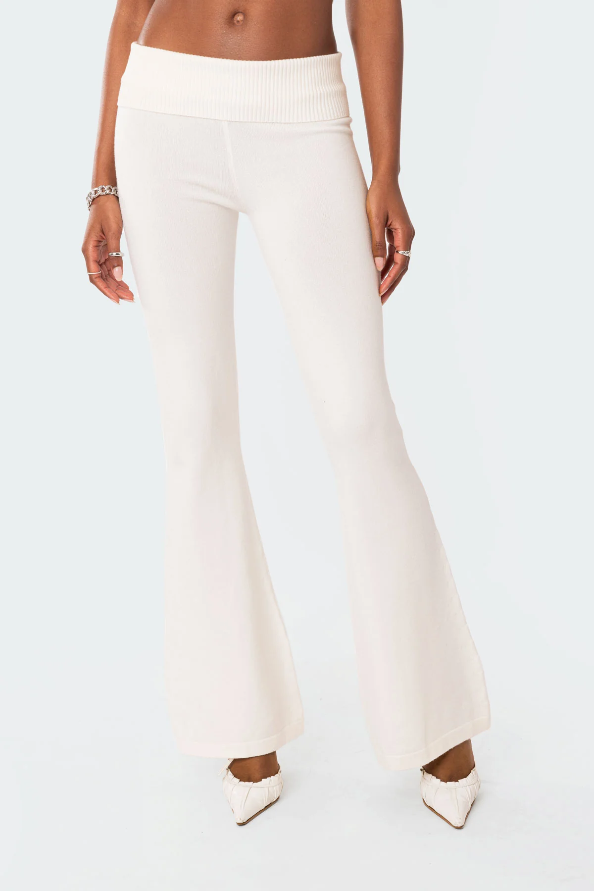 Desiree Knitted Low Rise Fold Over Pants - Image 2