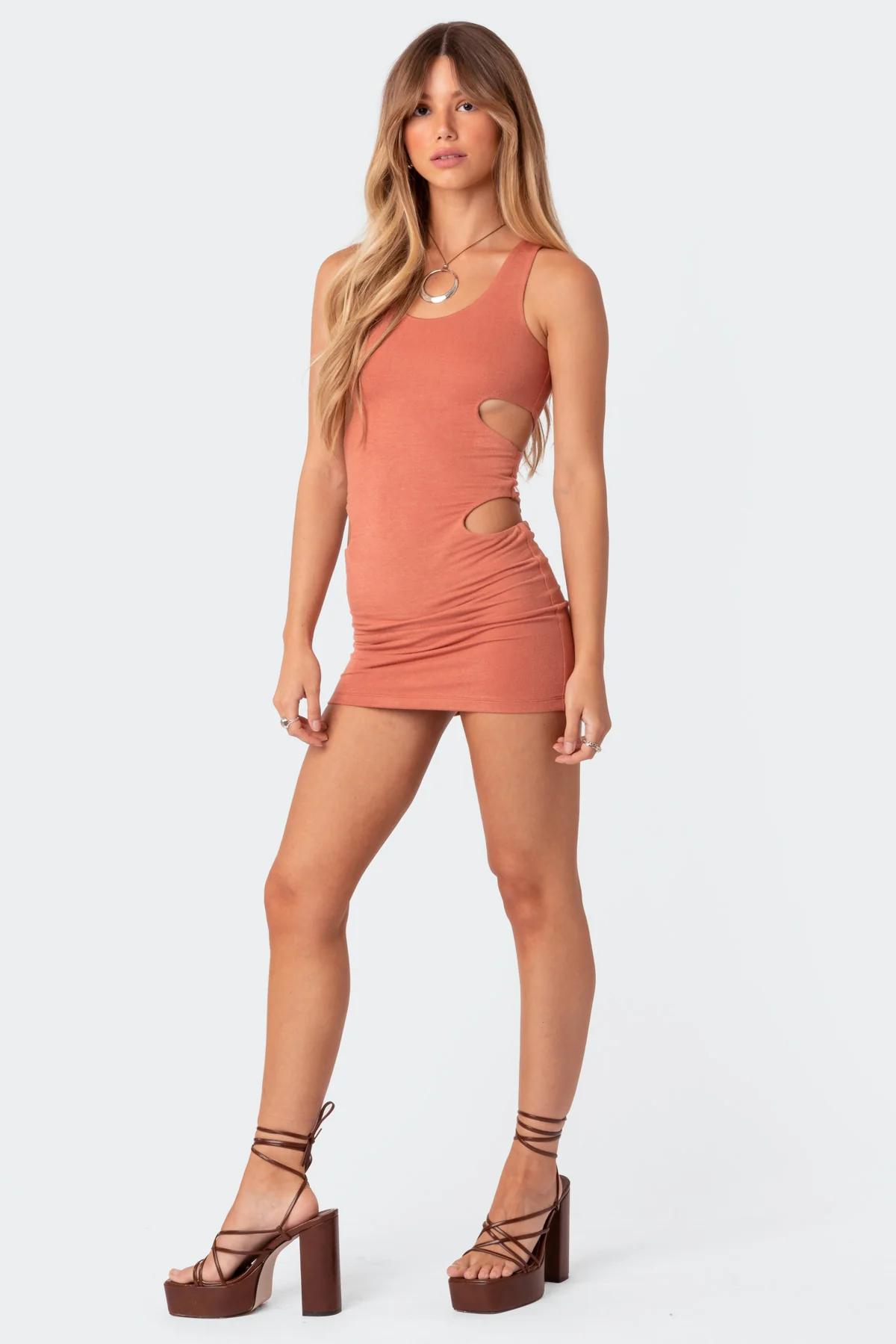 Wilma Cut Out Knit Mini Dress - Image 2